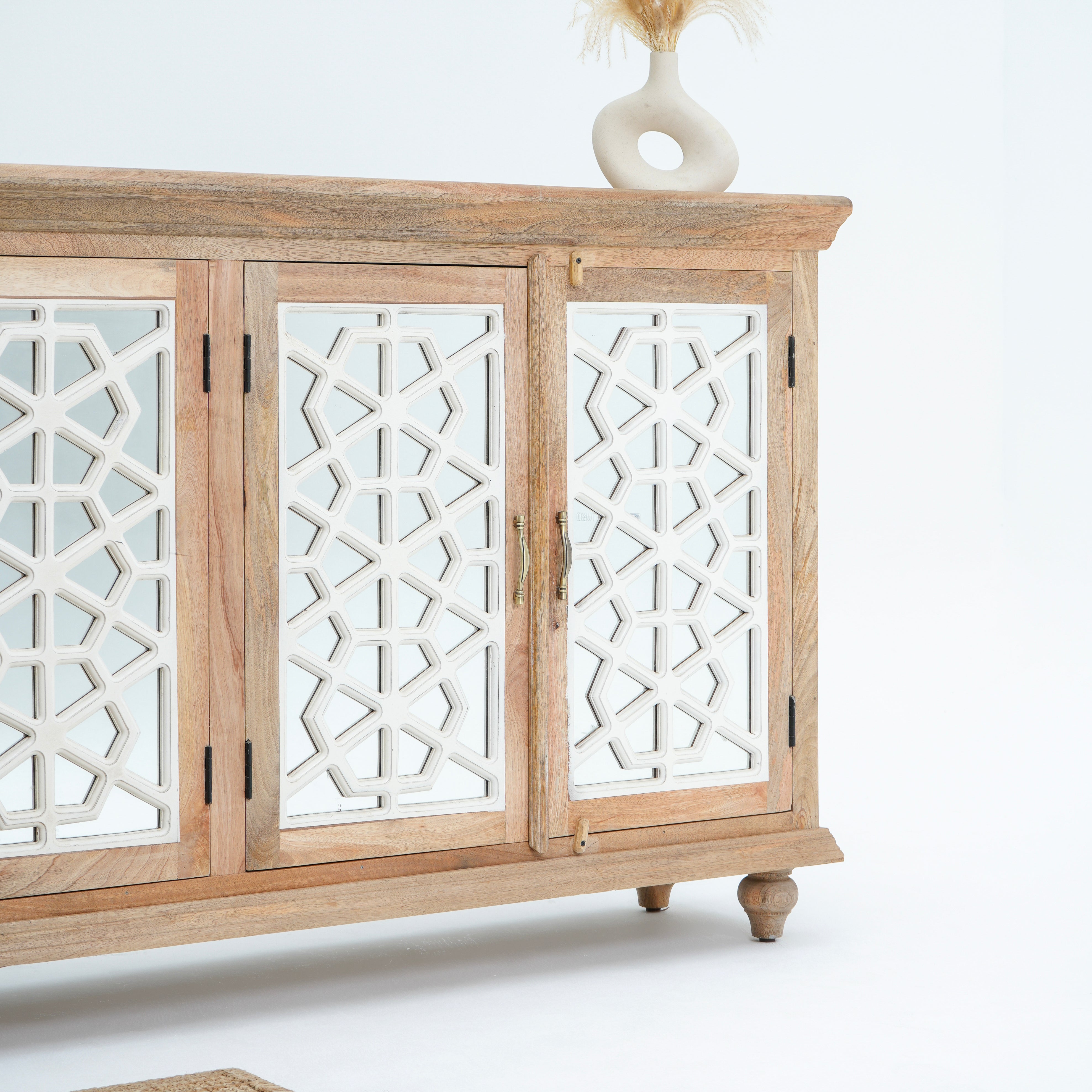 Expo four glass door sideboard