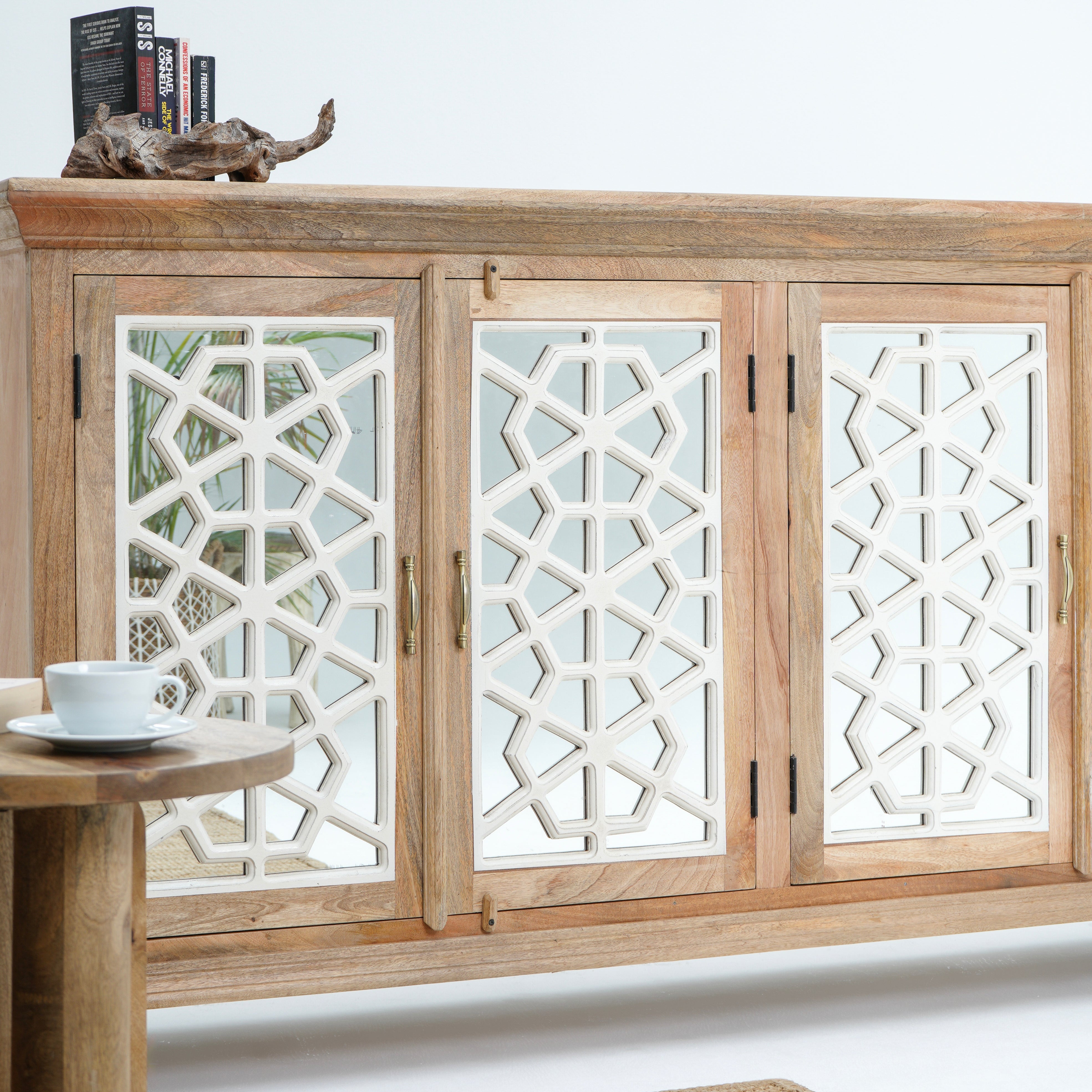 Expo four glass door sideboard