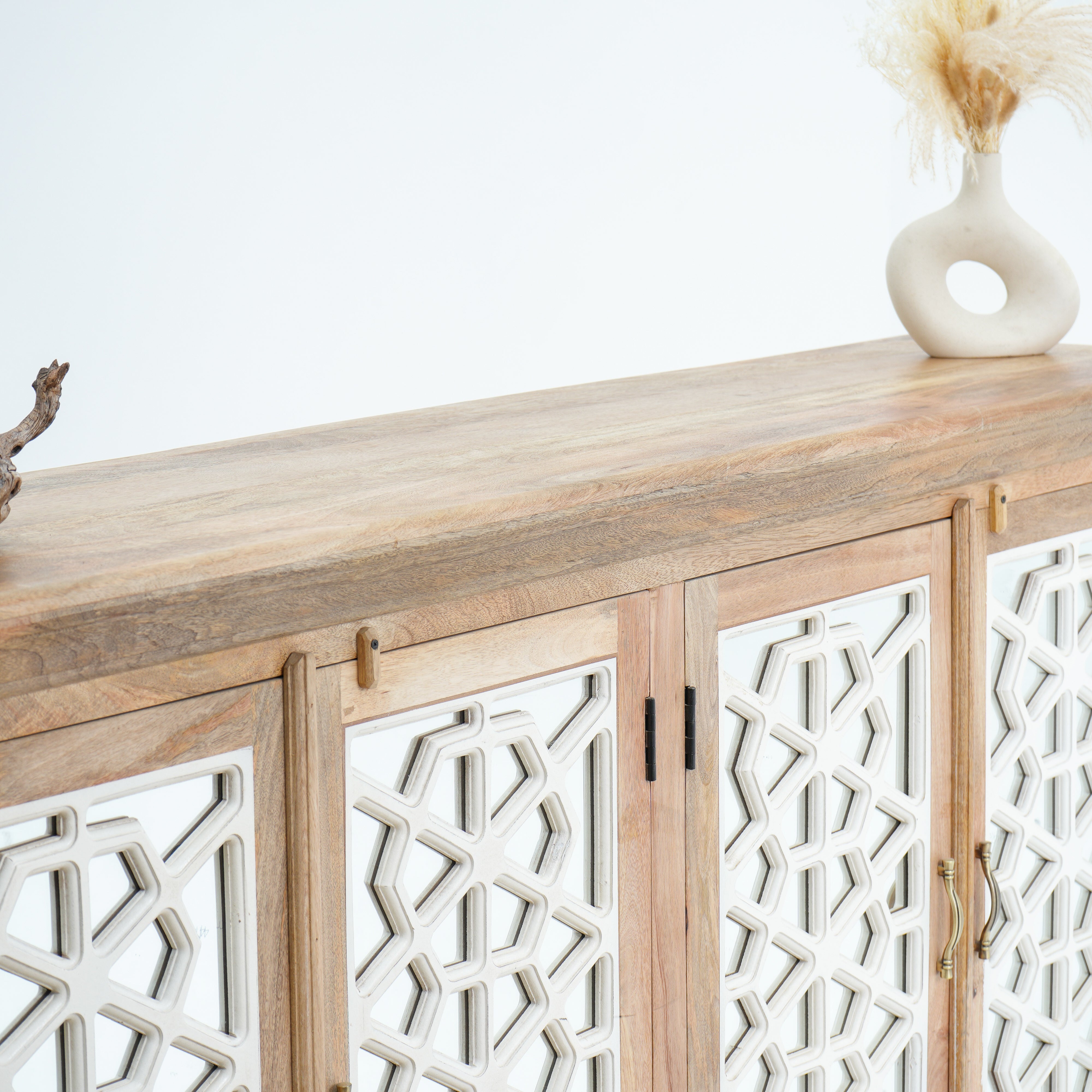 Expo four glass door sideboard