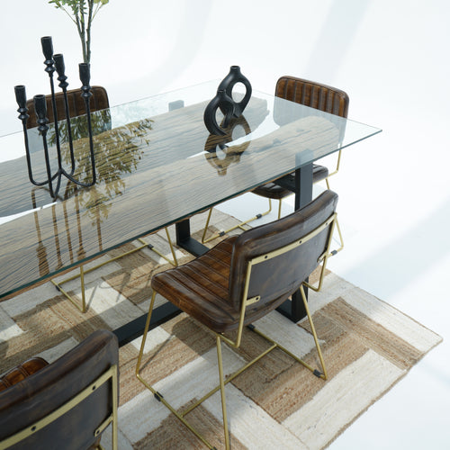 RAILWAY LOG DINNING TABLE