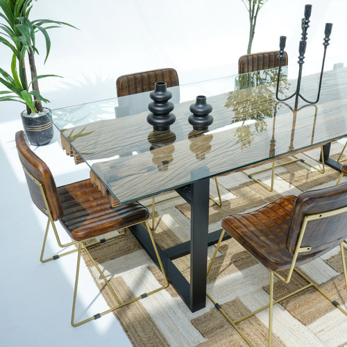 RAILWAY LOG DINNING TABLE