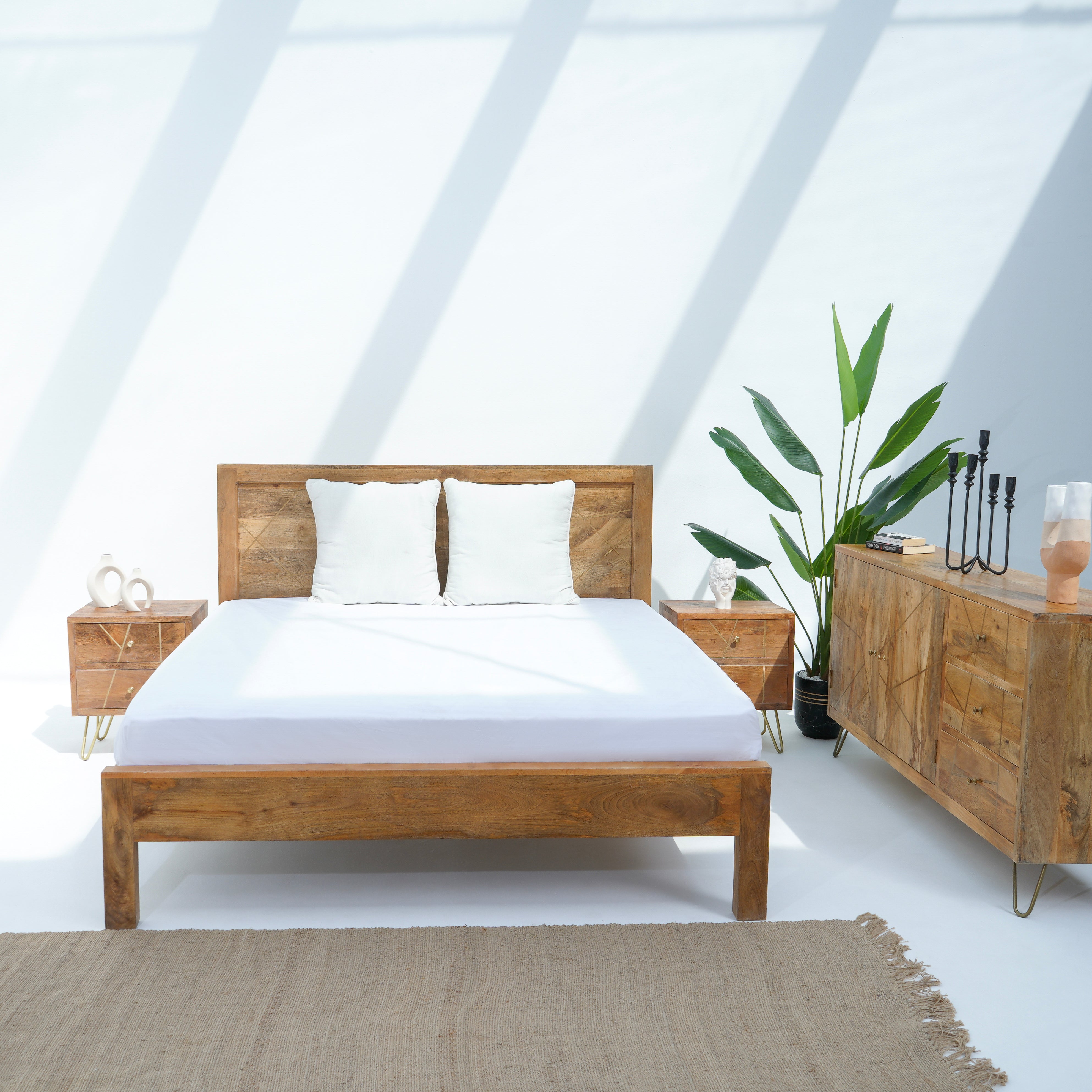 GOLD LINE  NATURAL BED FRAME