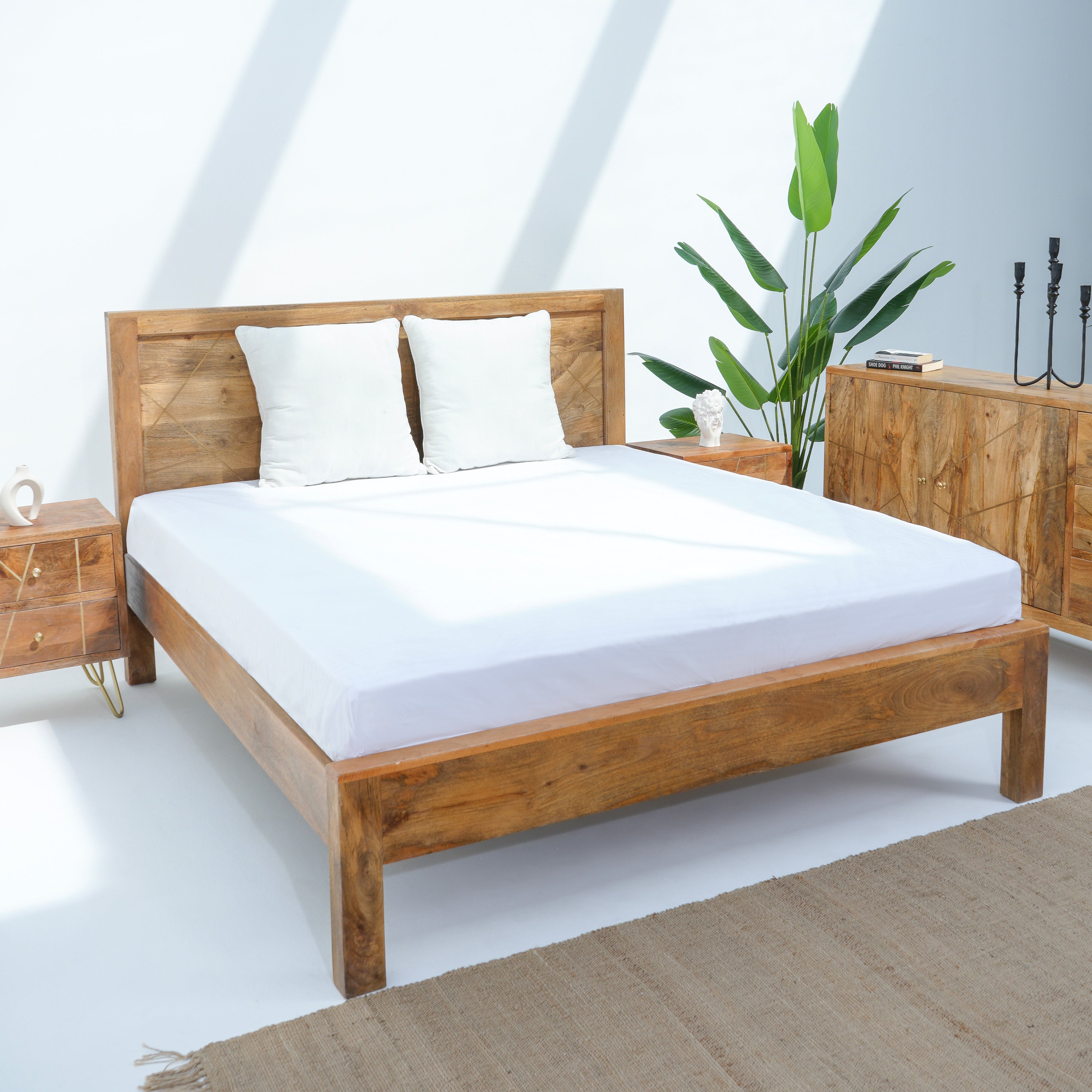 GOLD LINE  NATURAL BED FRAME