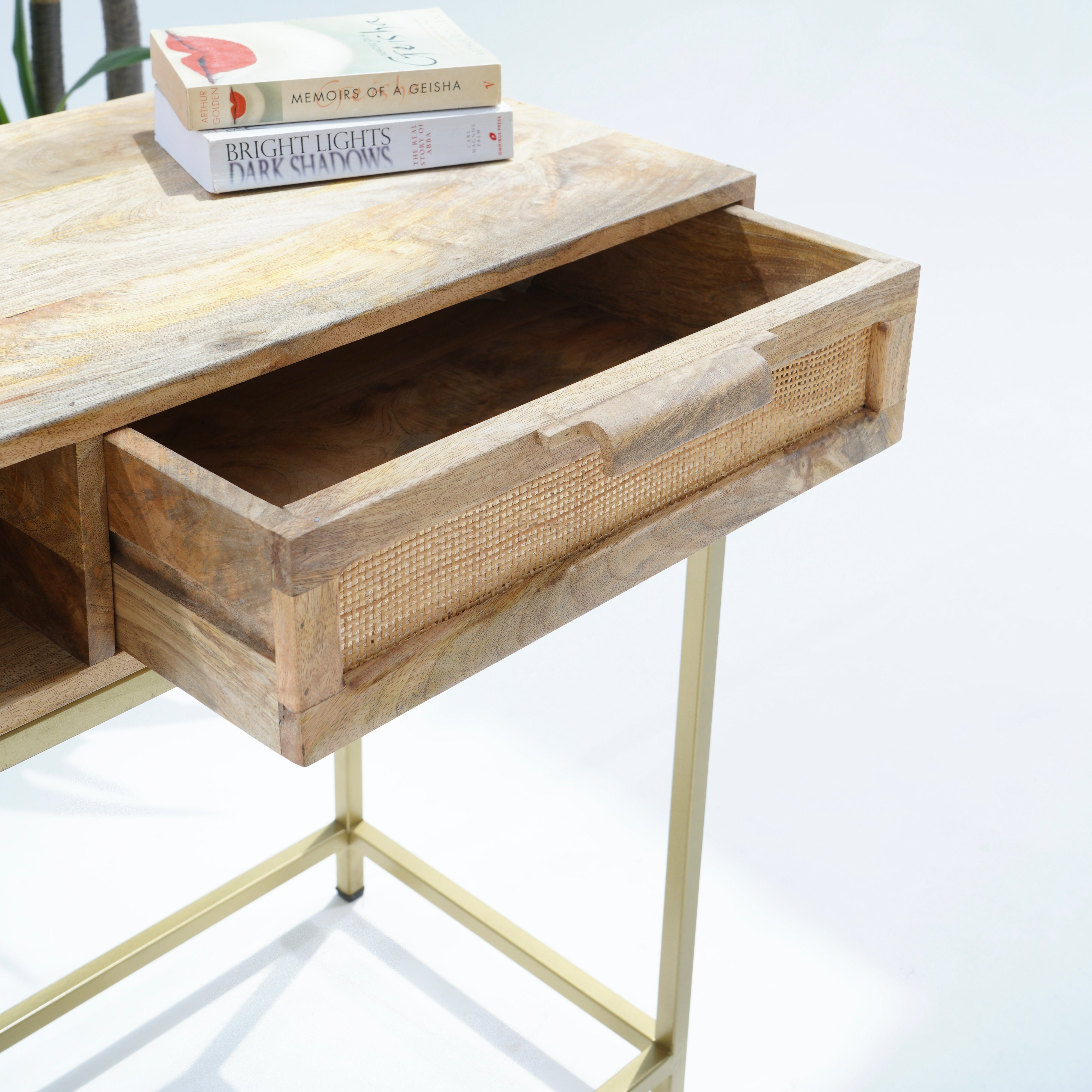 CANOVIA CANE CONSOLE TABLE ONE DRAWER