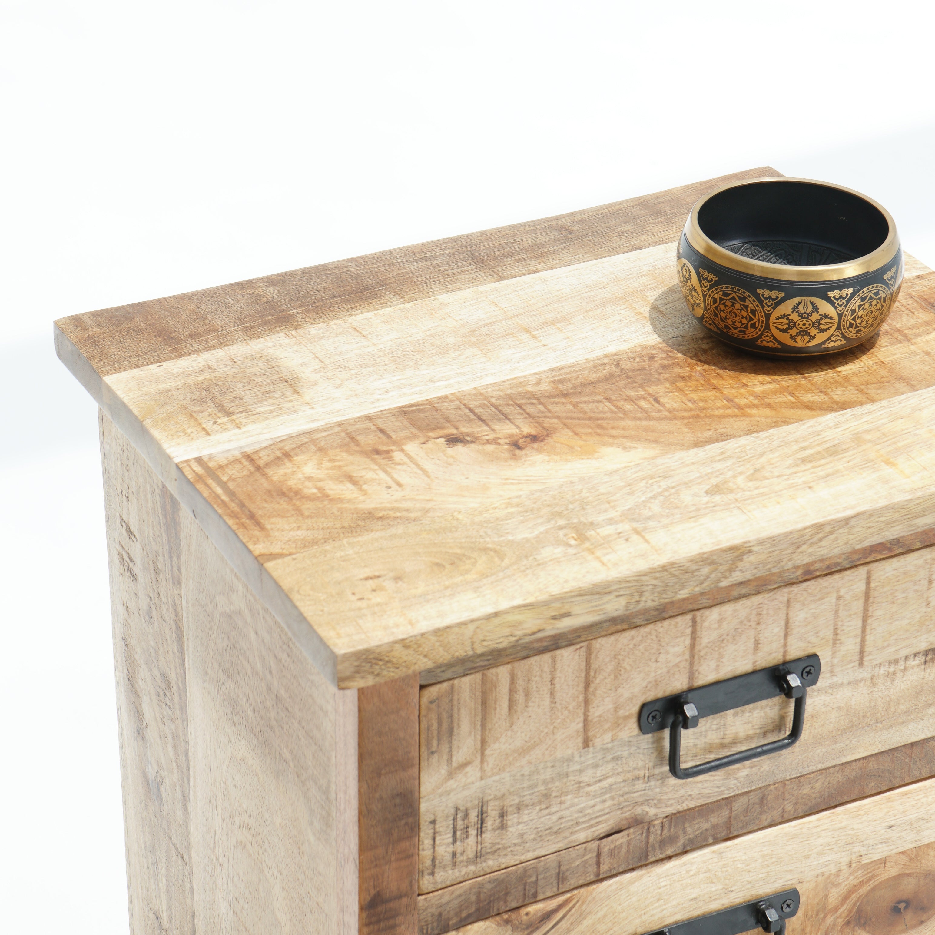 Graceful Ash Three Drawer Nightstand