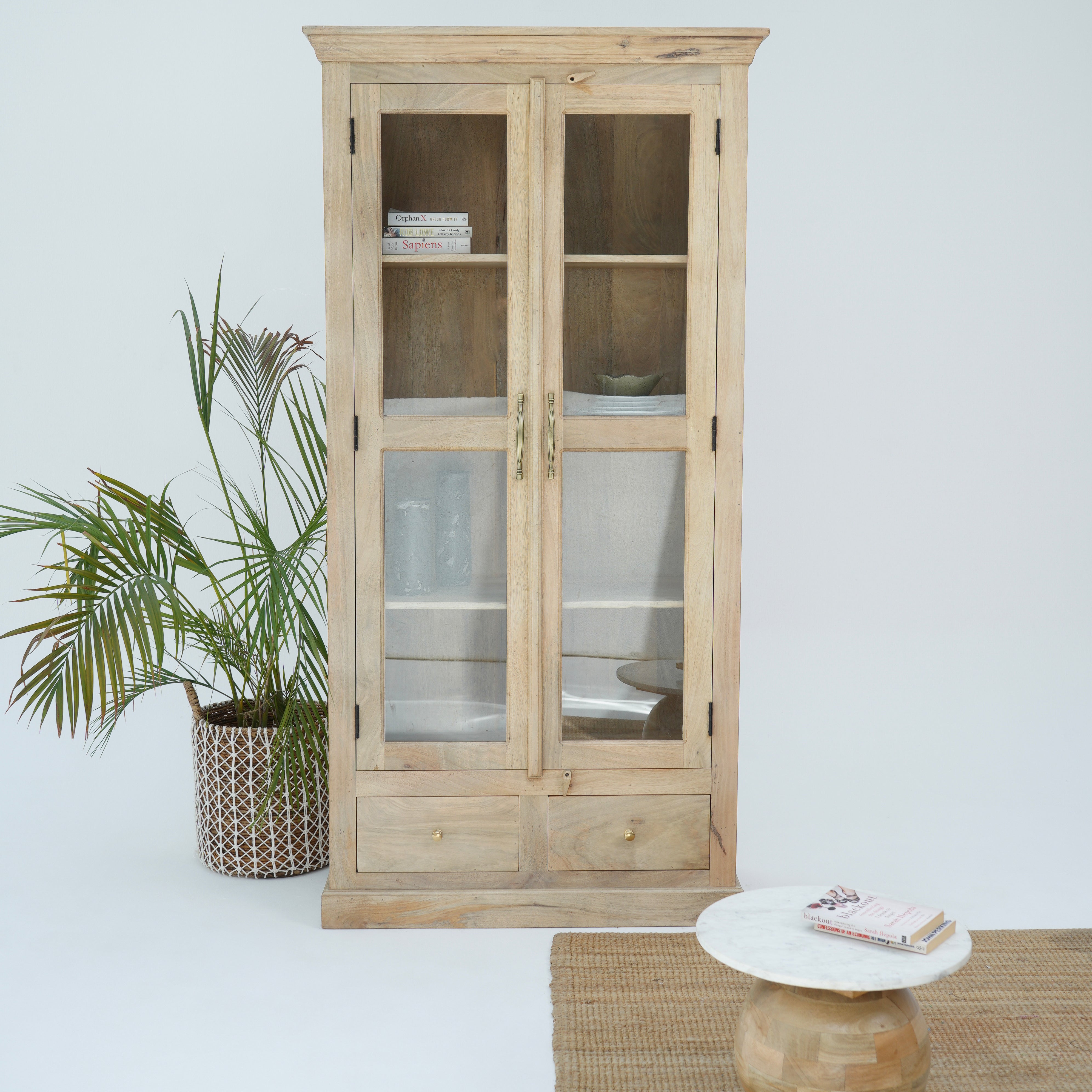 Abuja Artistry Two Glass Door Cabinet
