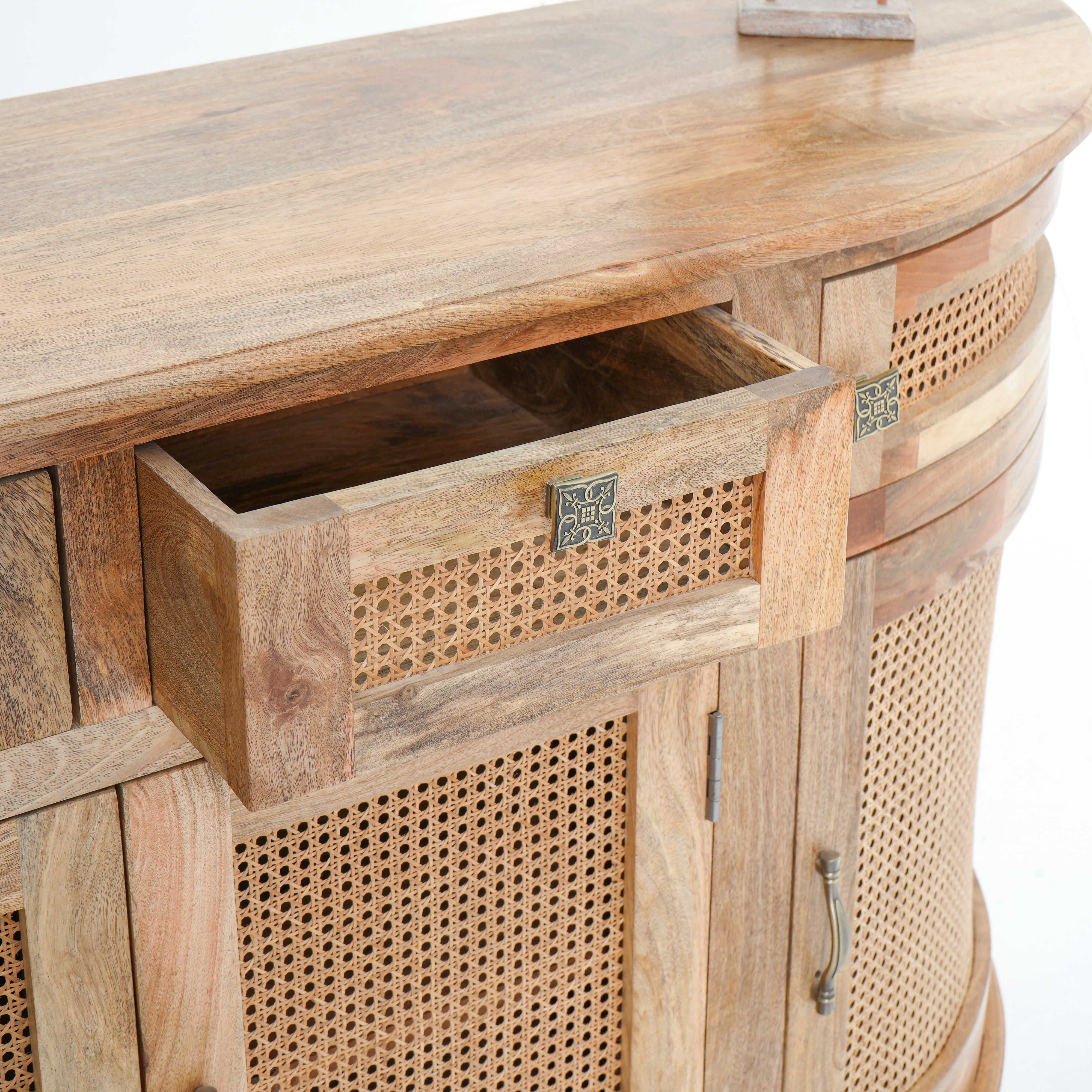 The Roslin cane four door four drawer sideboard
