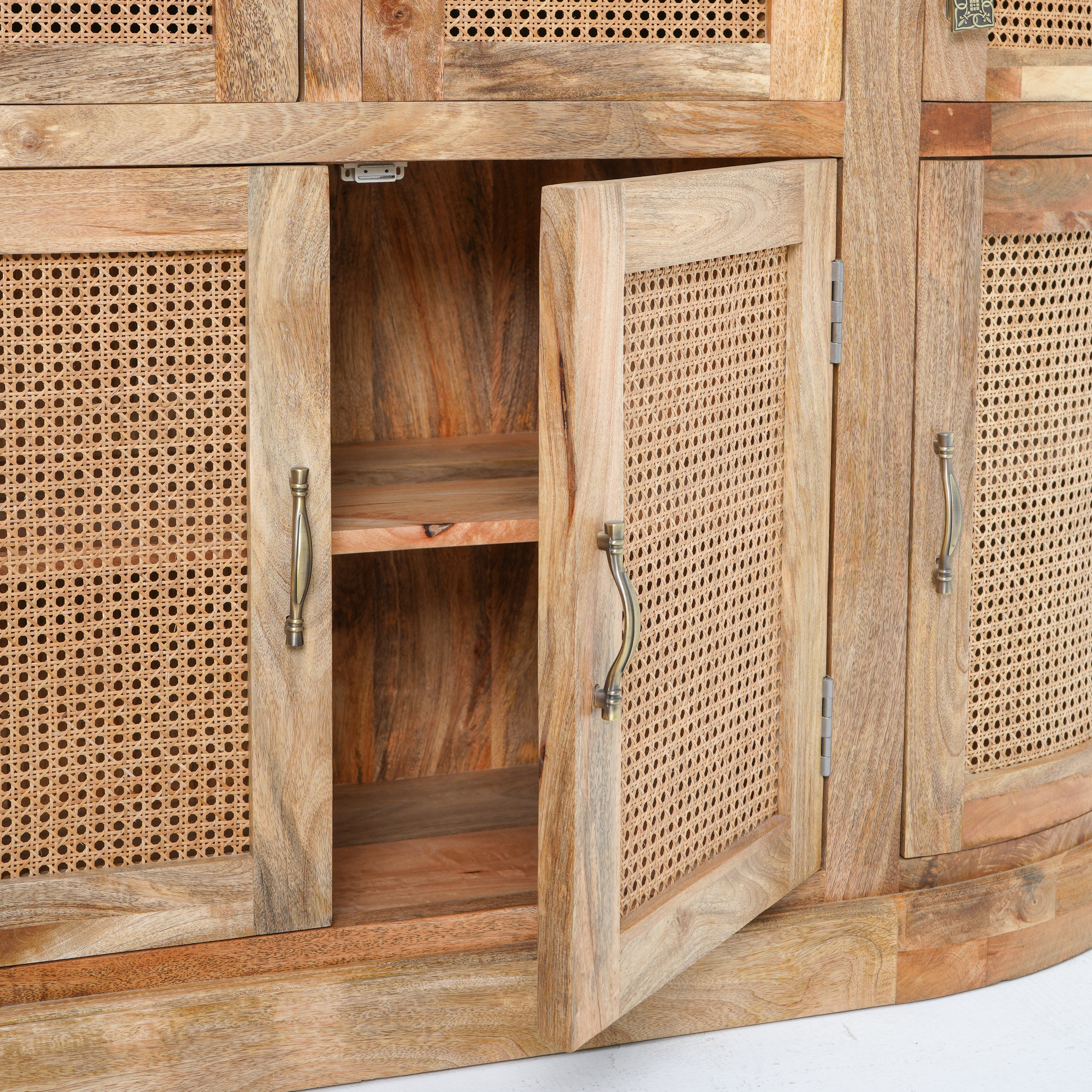 The Roslin cane four door four drawer sideboard