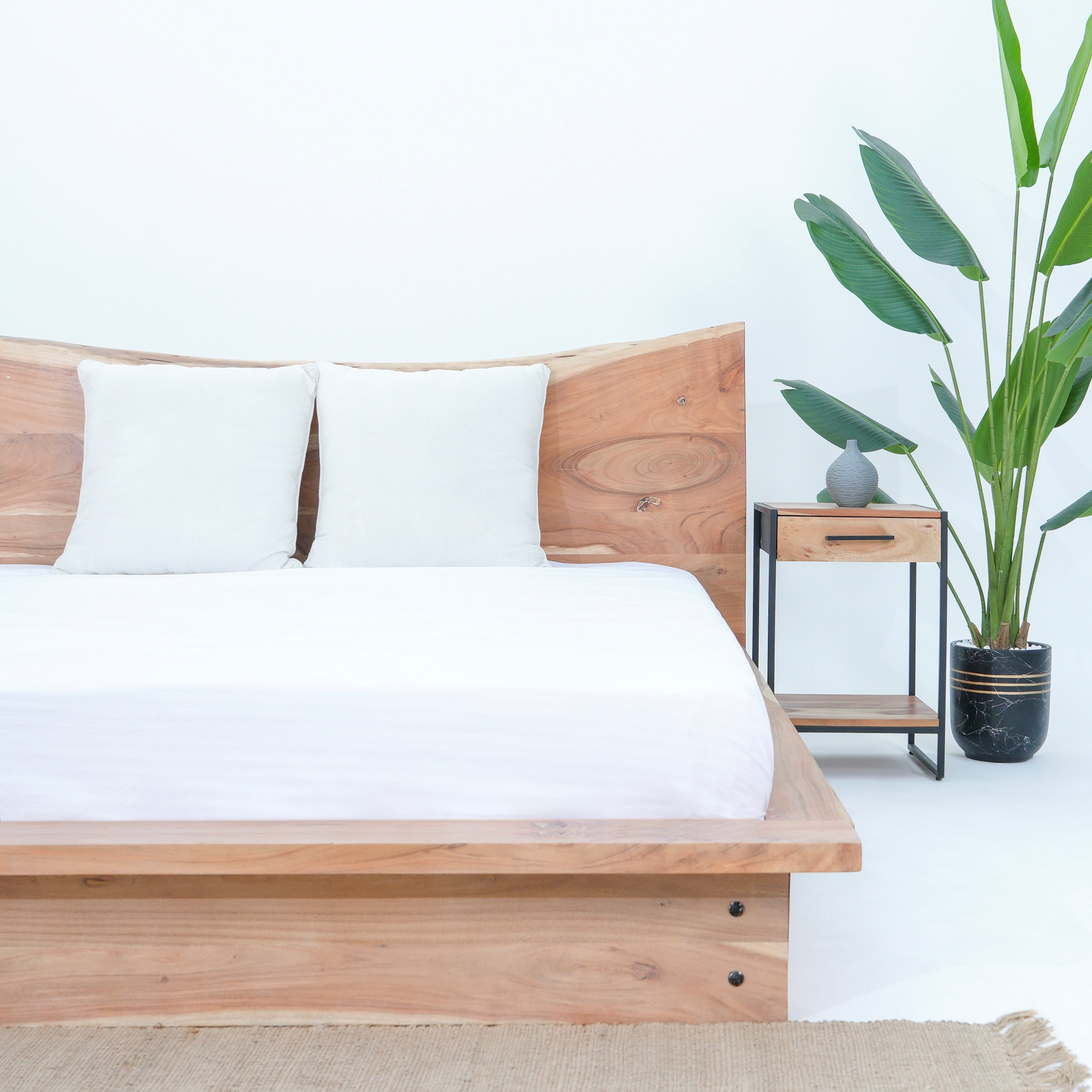 LIVE EDGE ACACIA WOOD BED FRAME