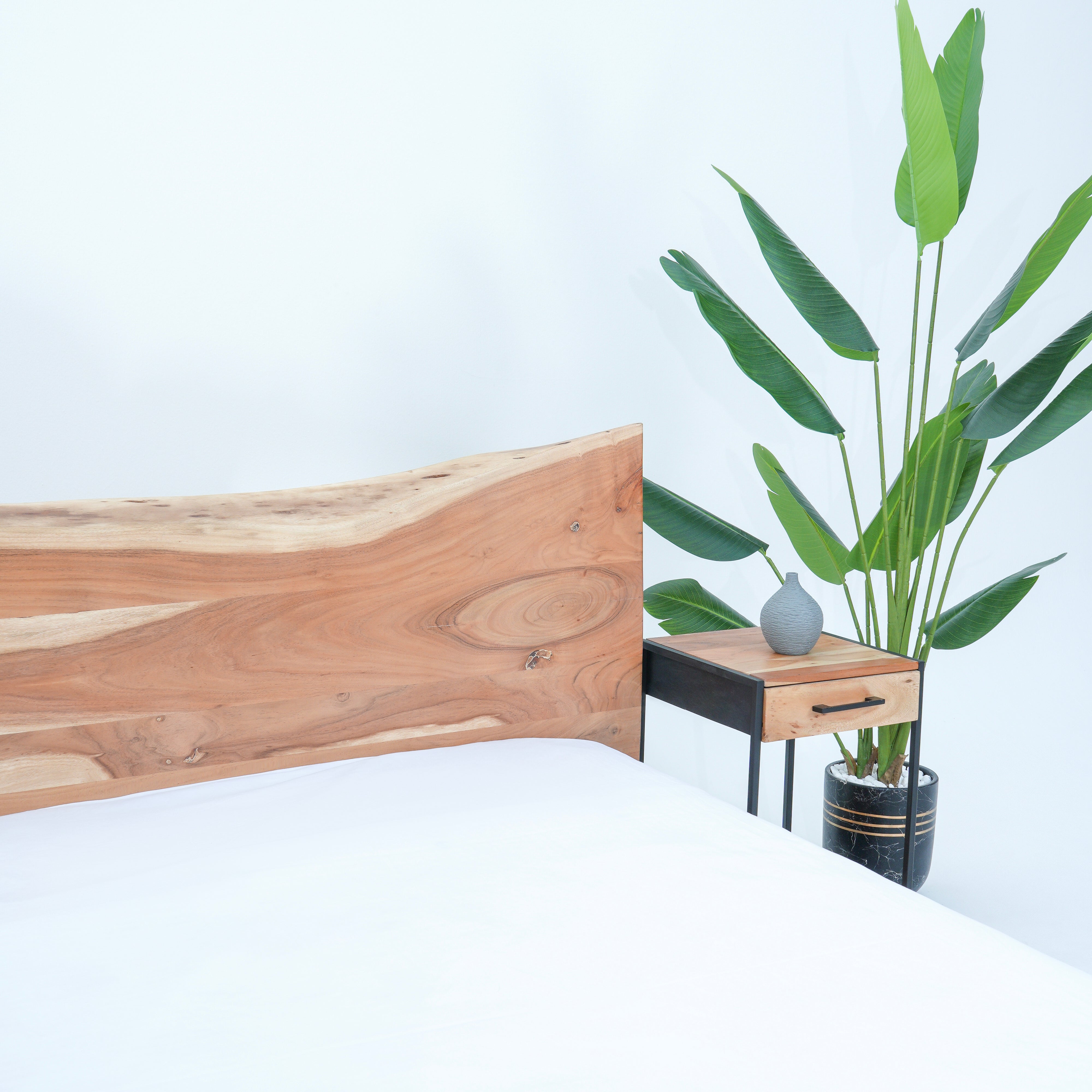 LIVE EDGE ACACIA WOOD BED FRAME