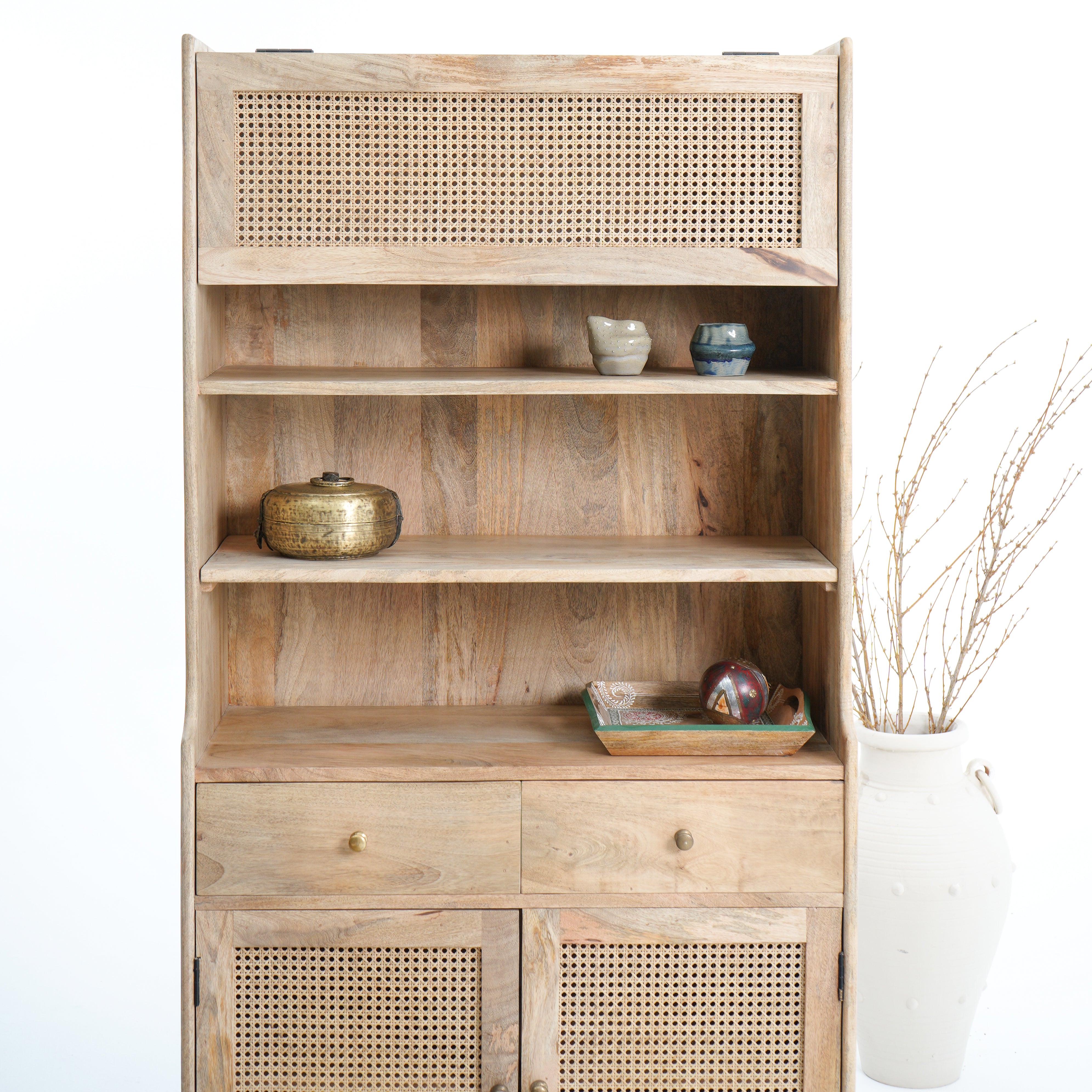Artician Cane Door Bookshelf