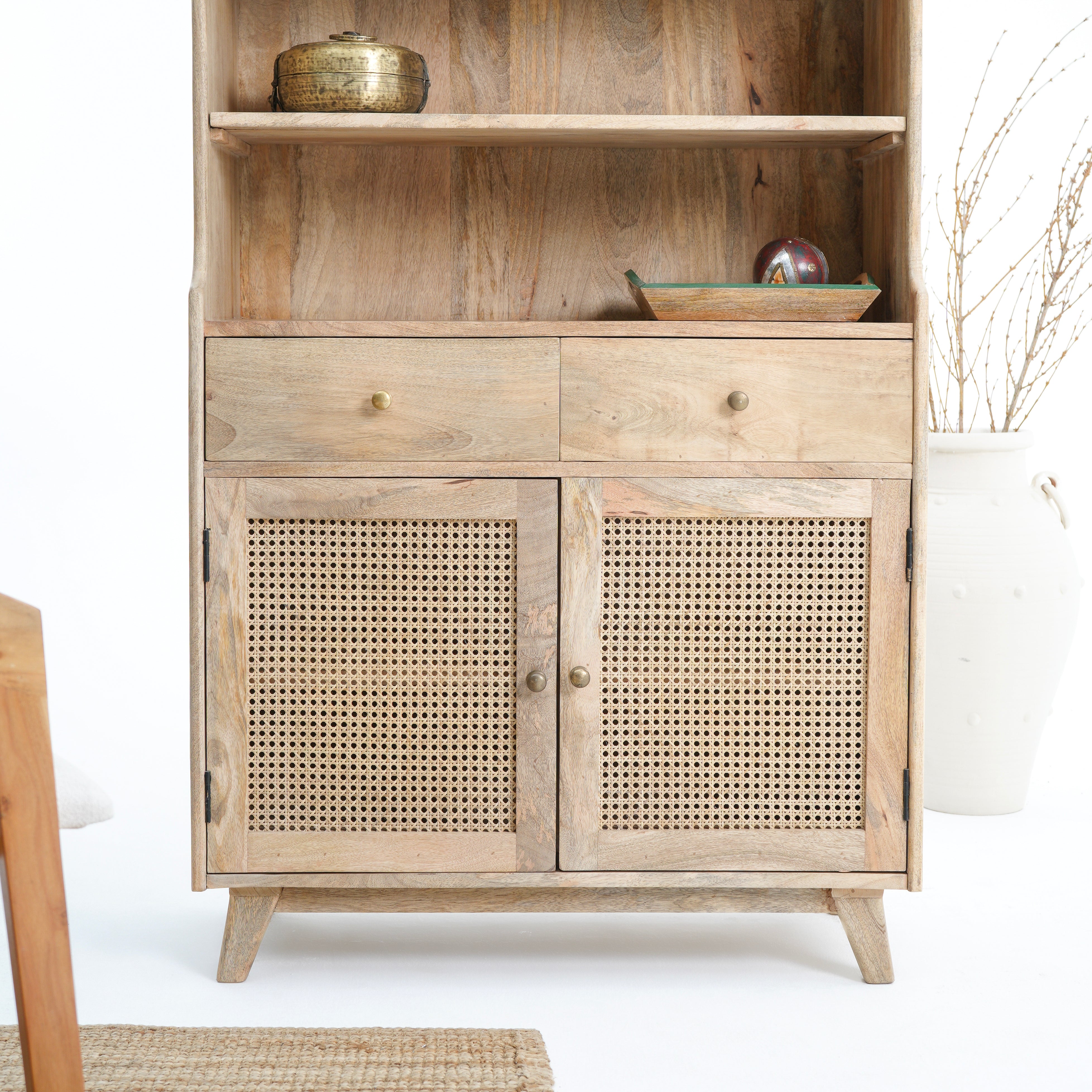 Artician Cane Door Bookshelf