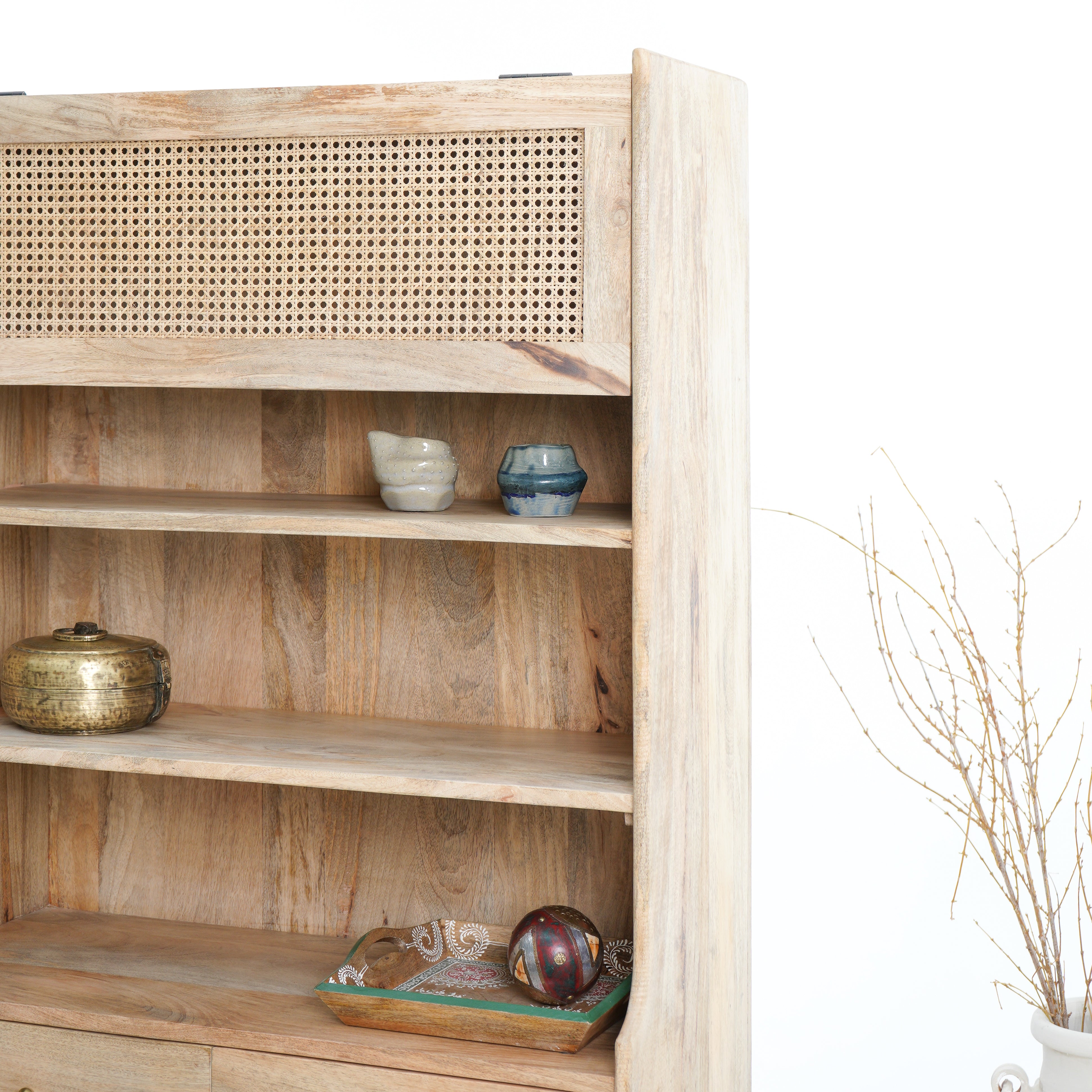 Artician Cane Door Bookshelf