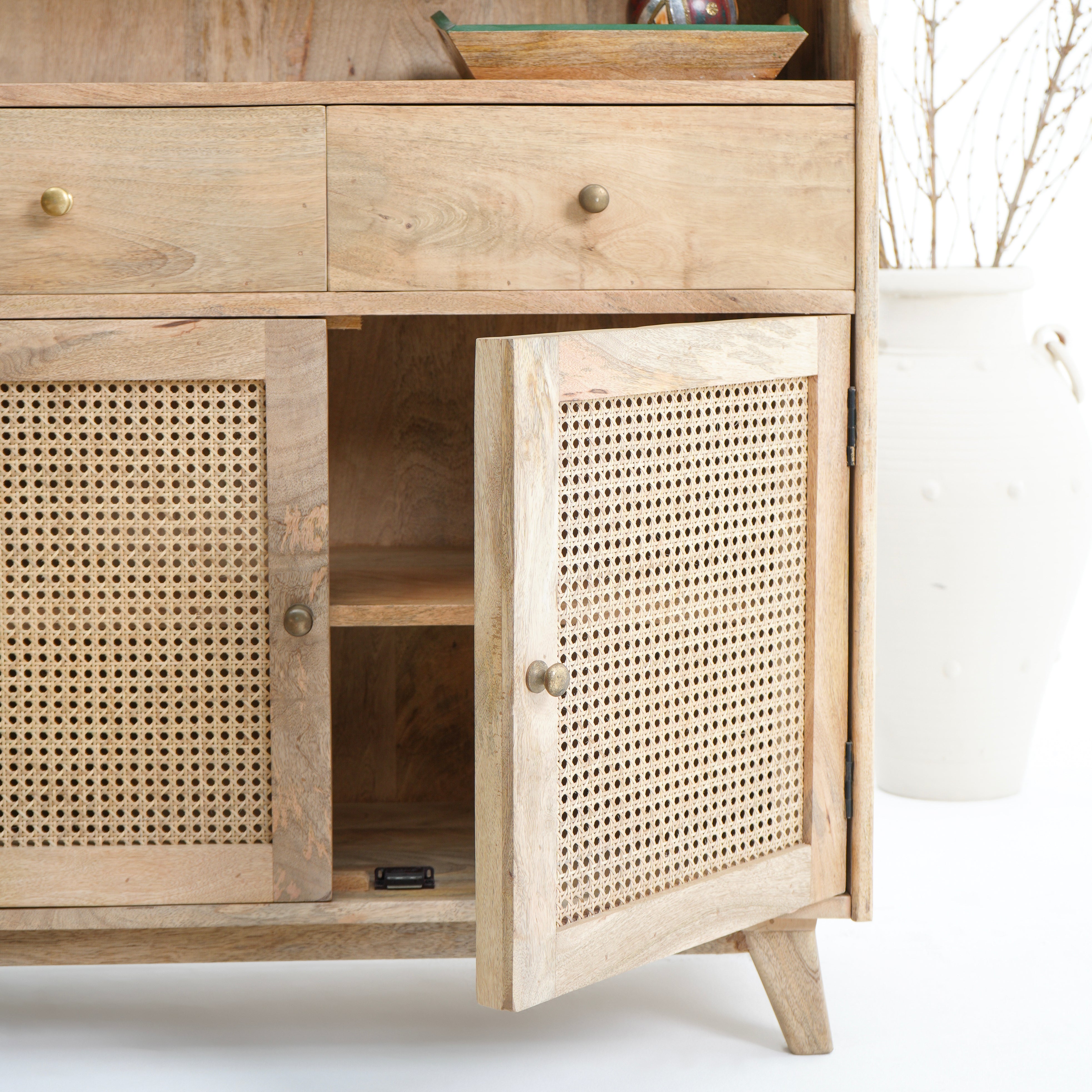 Artician Cane Door Bookshelf