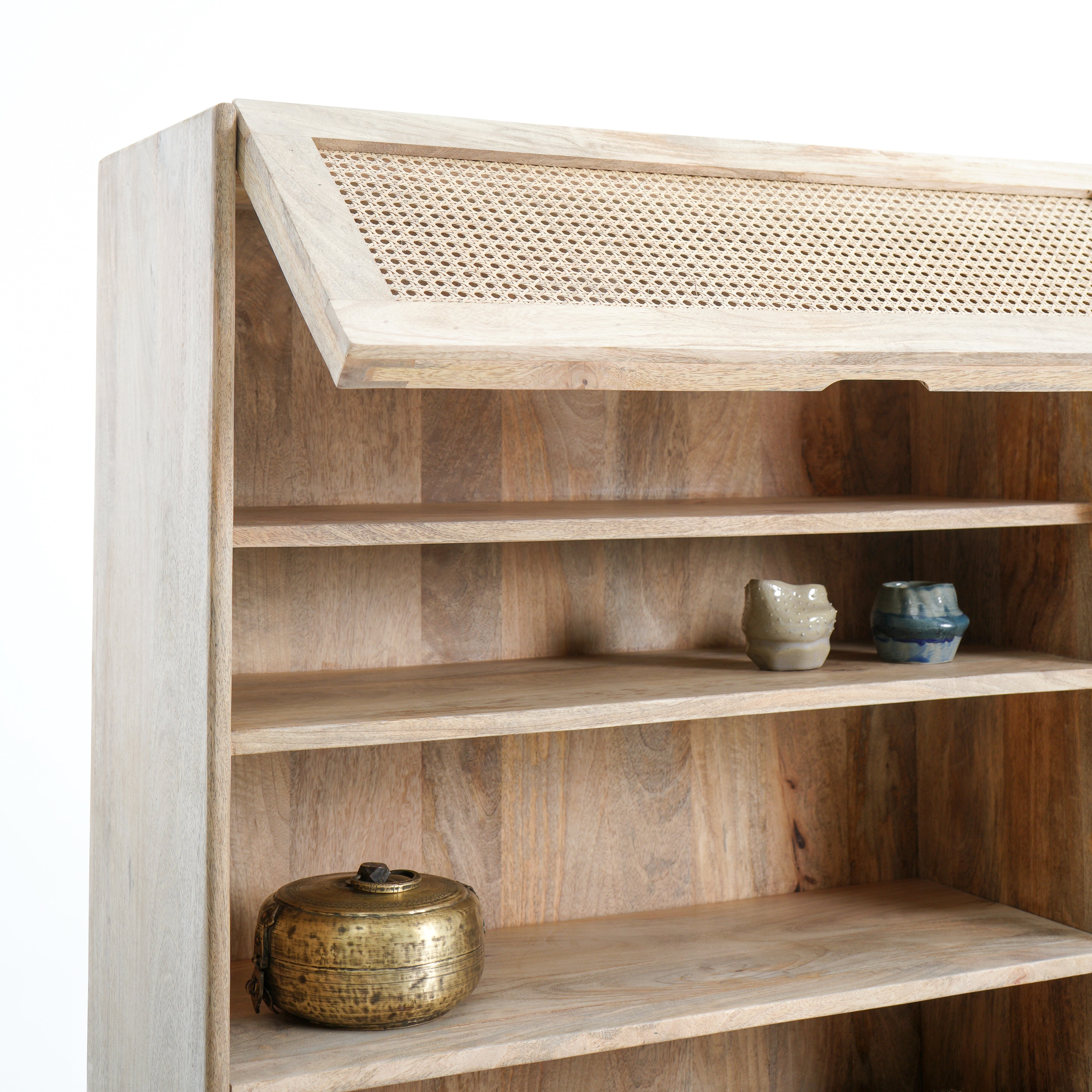 Artician Cane Door Bookshelf