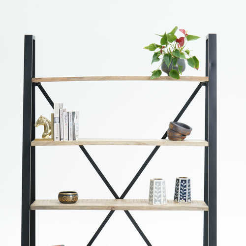IRONIX BLACK METAL BOOKSHELF