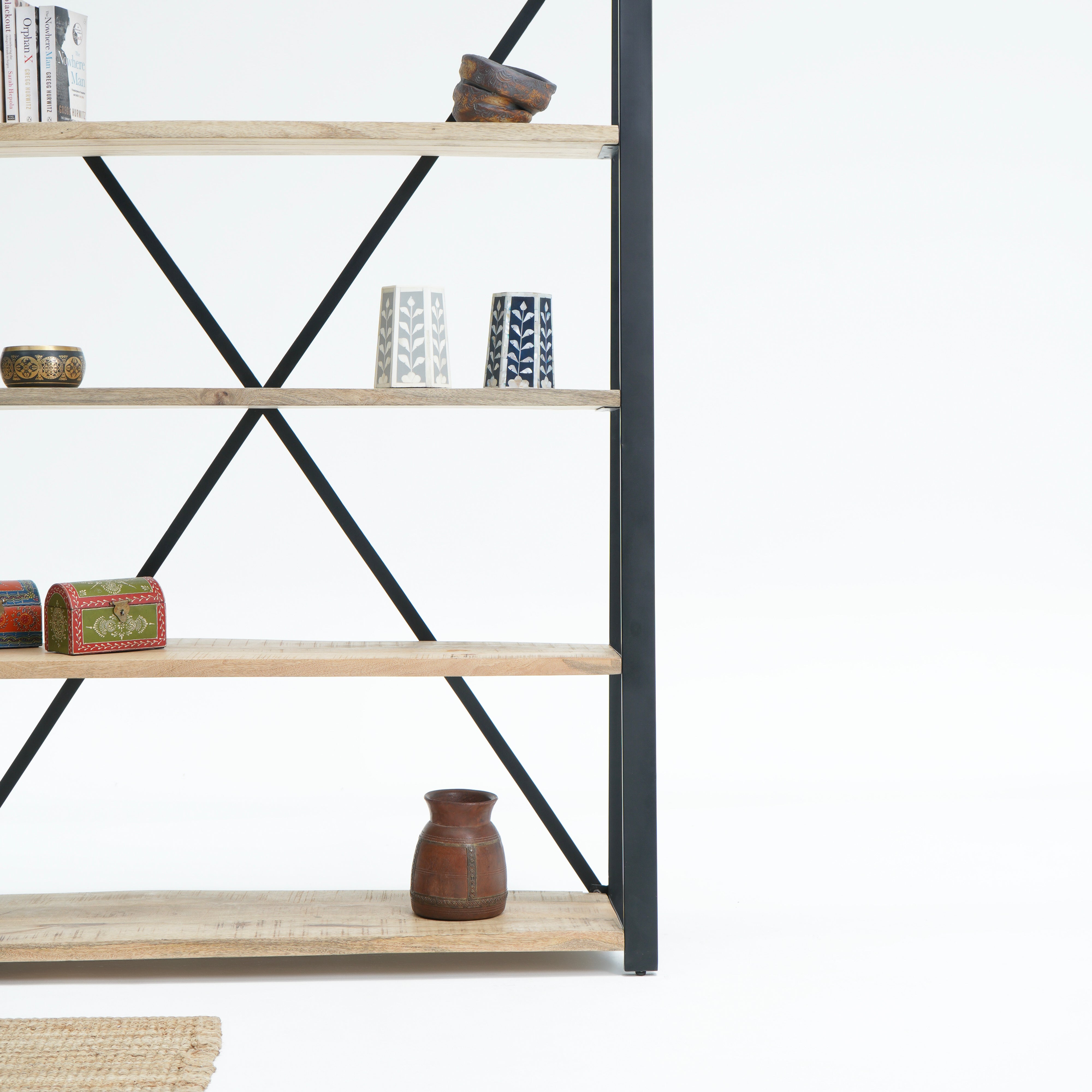 Lisbon Black Metal Bookshelf