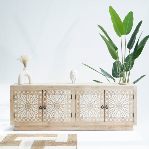 IVORY CNC DESIGN TV STAND