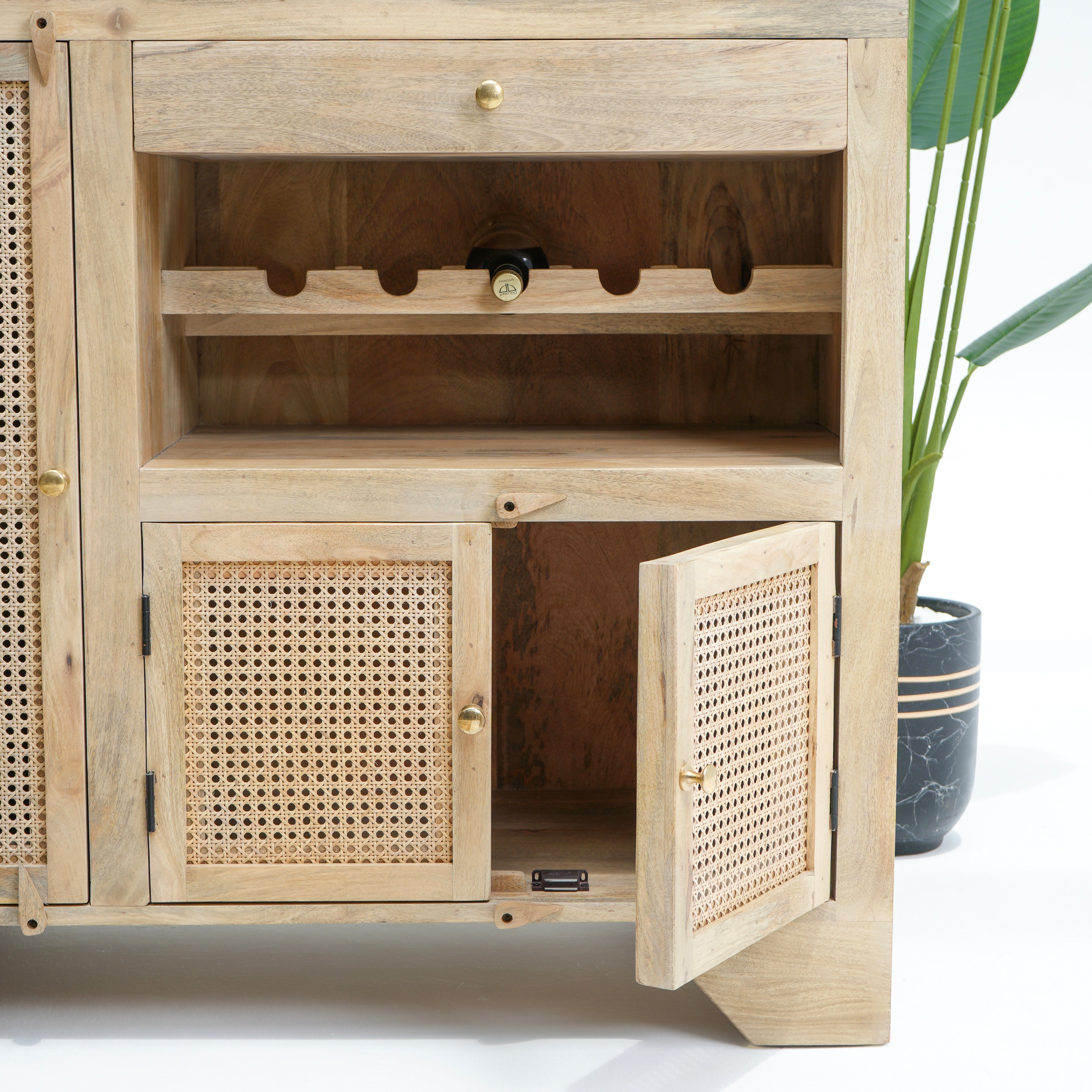 The Elegant Elixir Rattan Bar Counter