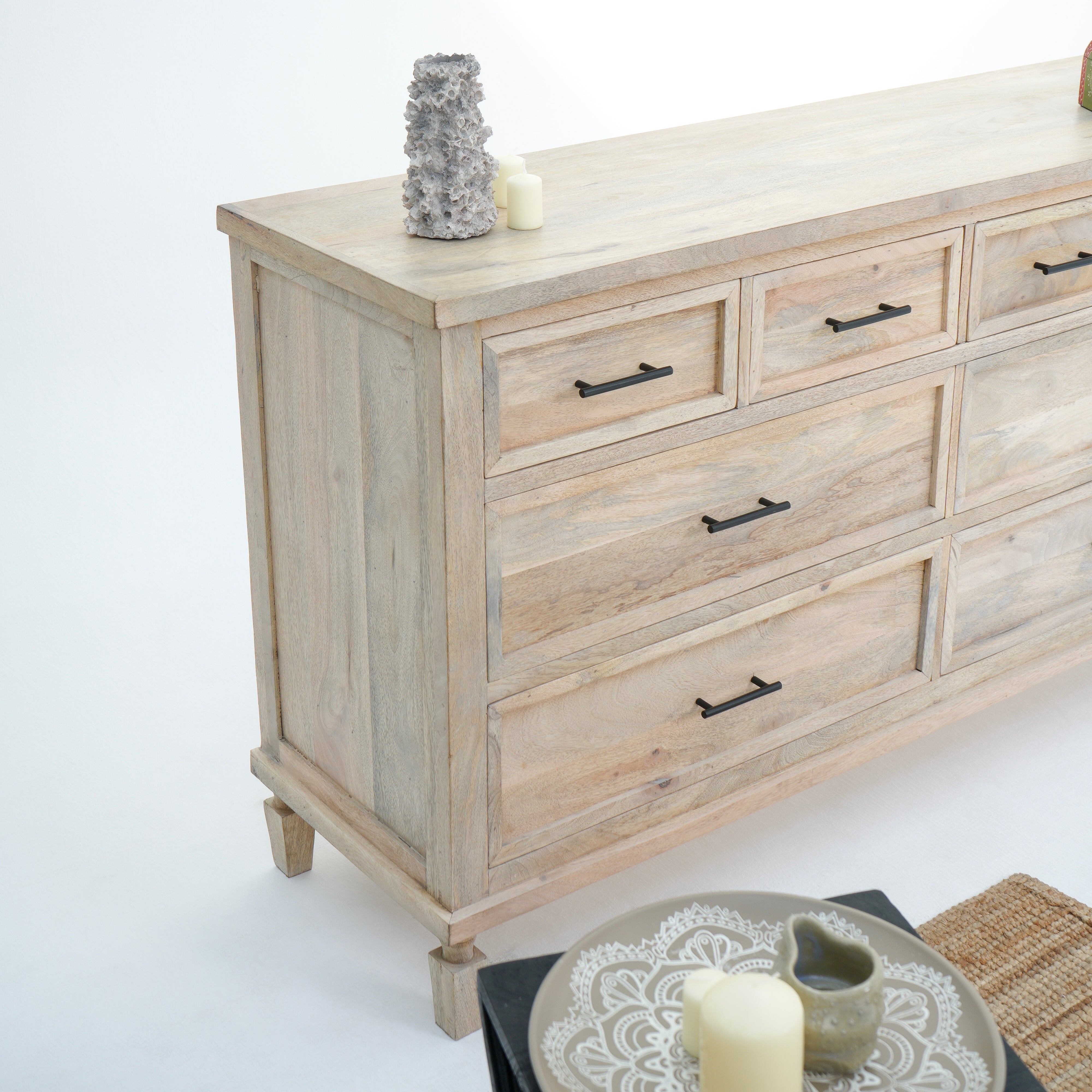Portsmouth Eight drawer plan finish dresser