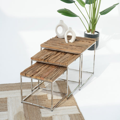 THE SERENE SET OF THREE NESTING TABLE