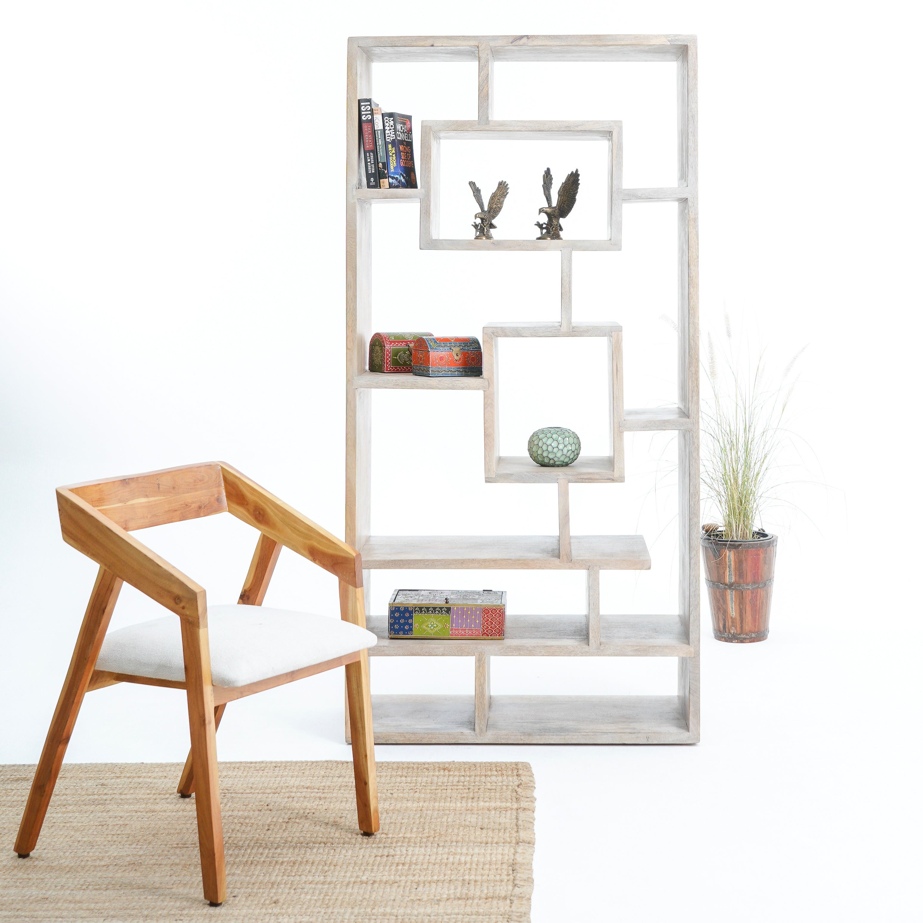 Brussels Mango Wood Bookshelf