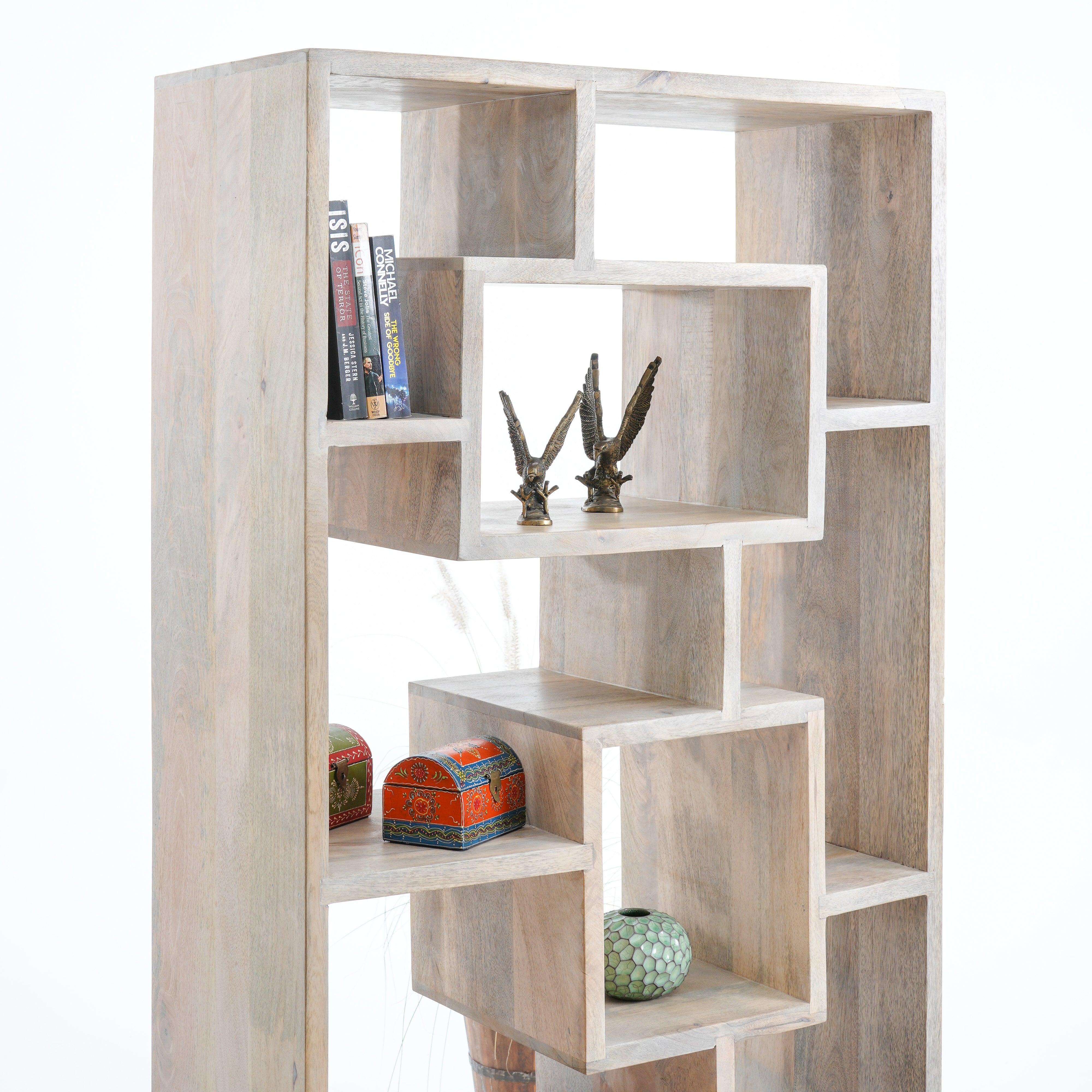 Brussels Mango Wood Bookshelf