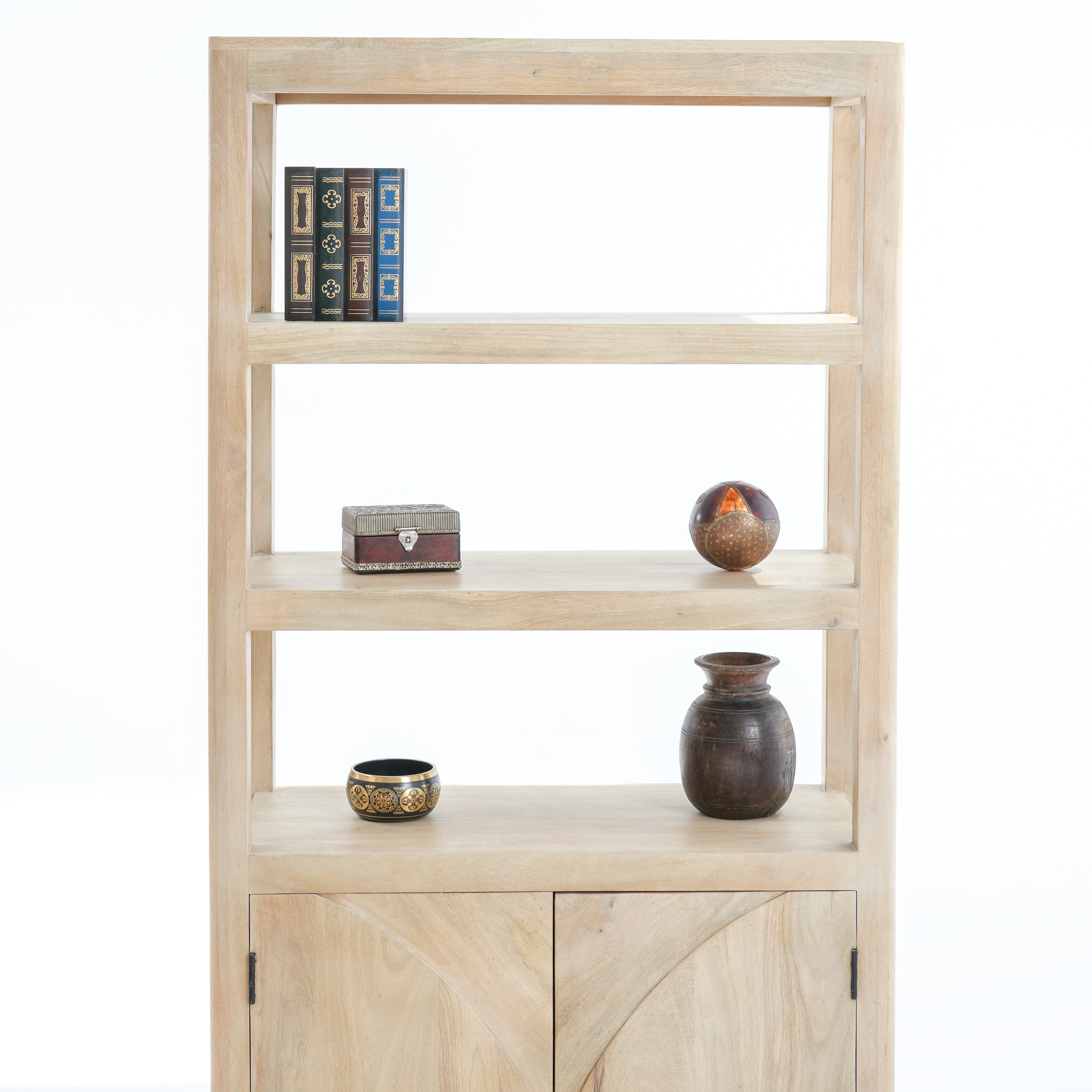 Alcove Mango Two-Door Bookshelf