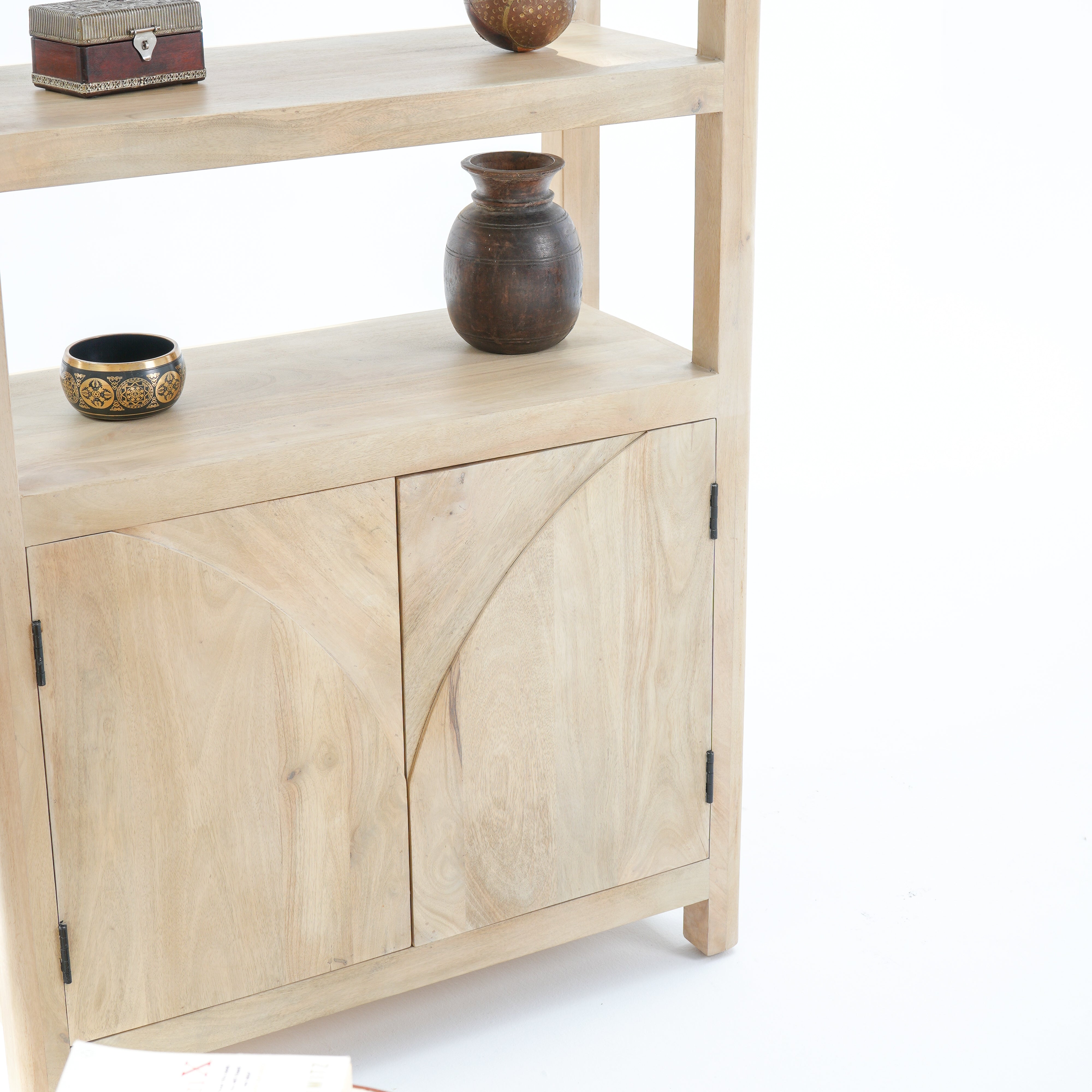 Alcove Mango Two-Door Bookshelf