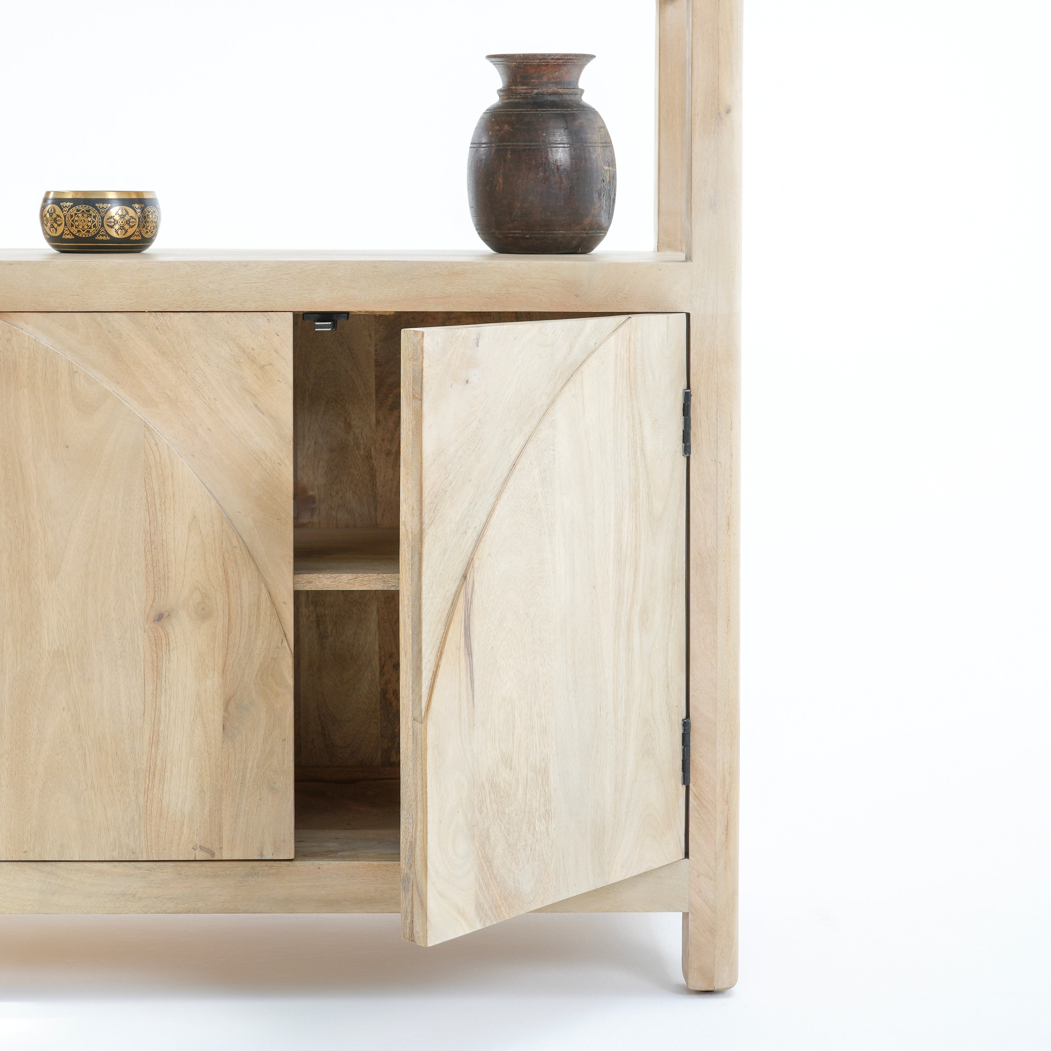 Alcove Mango Two-Door Bookshelf