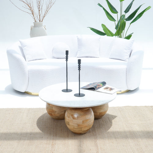 WOODEN ,MARBLE ALLURE COFFEE TABLE