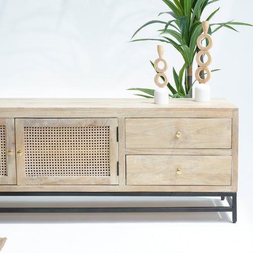 Boho Cane Tv stand