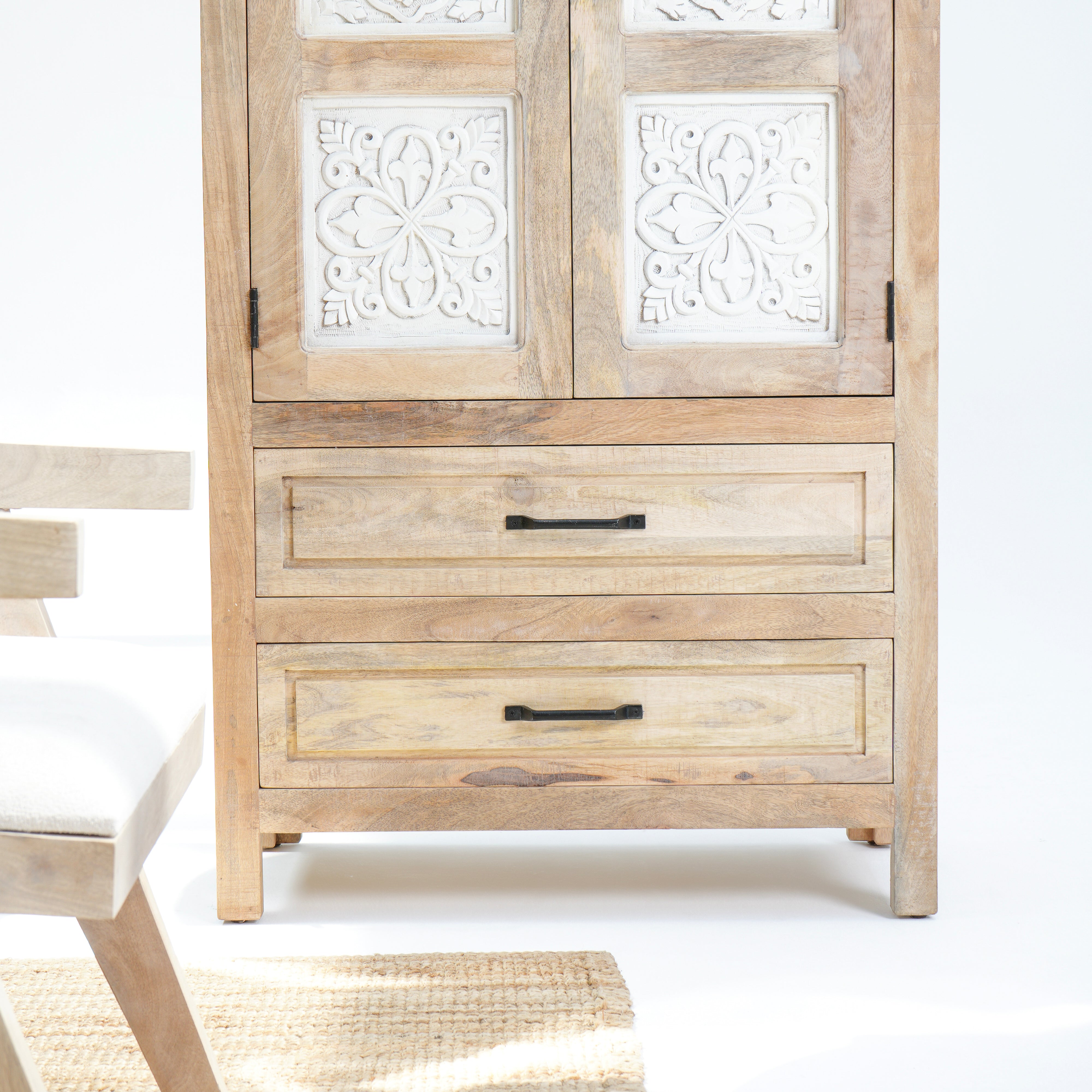 Swan Hill Two Carved Door Serenity Cabinet