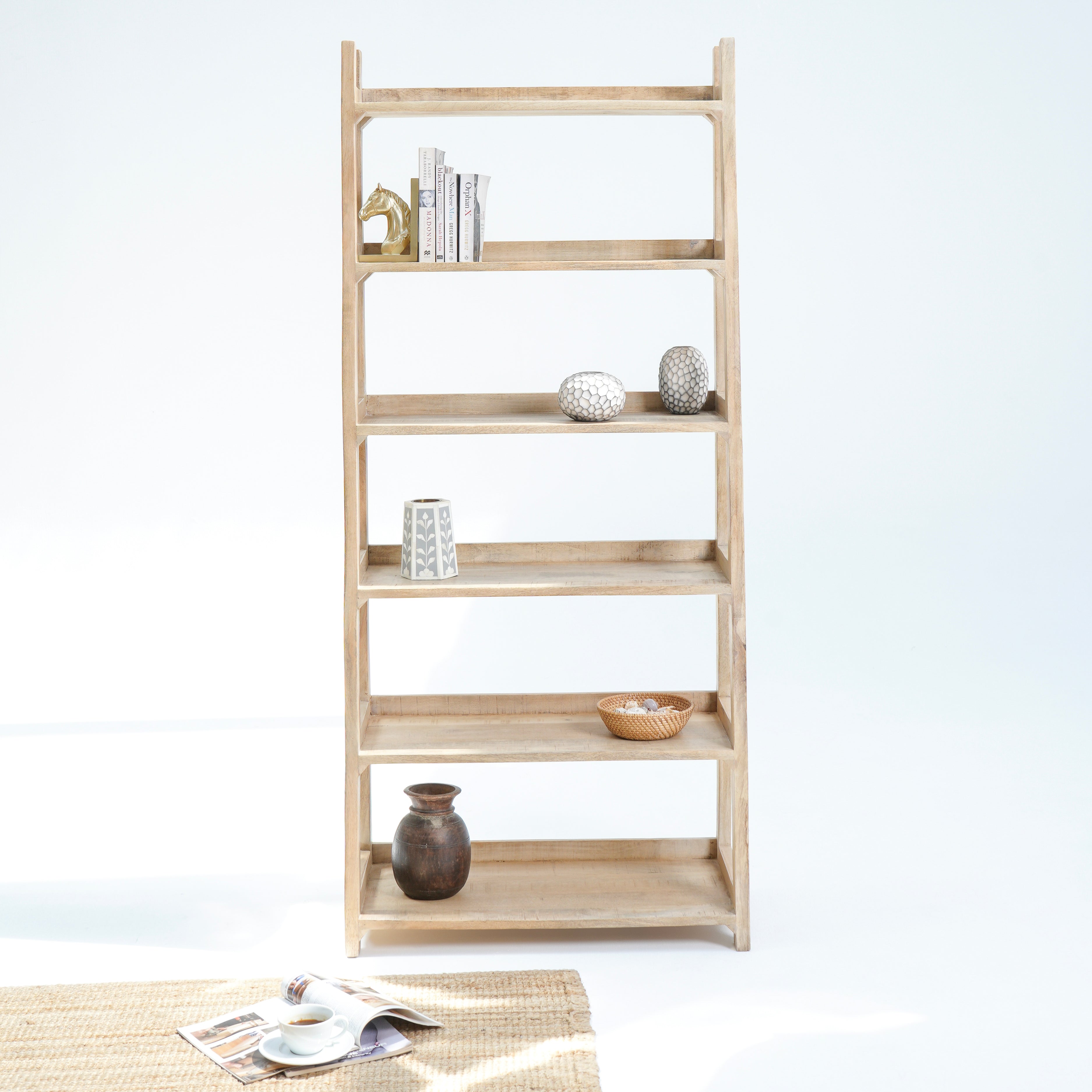 Madrid Mango Six-Step Open Bookshelf