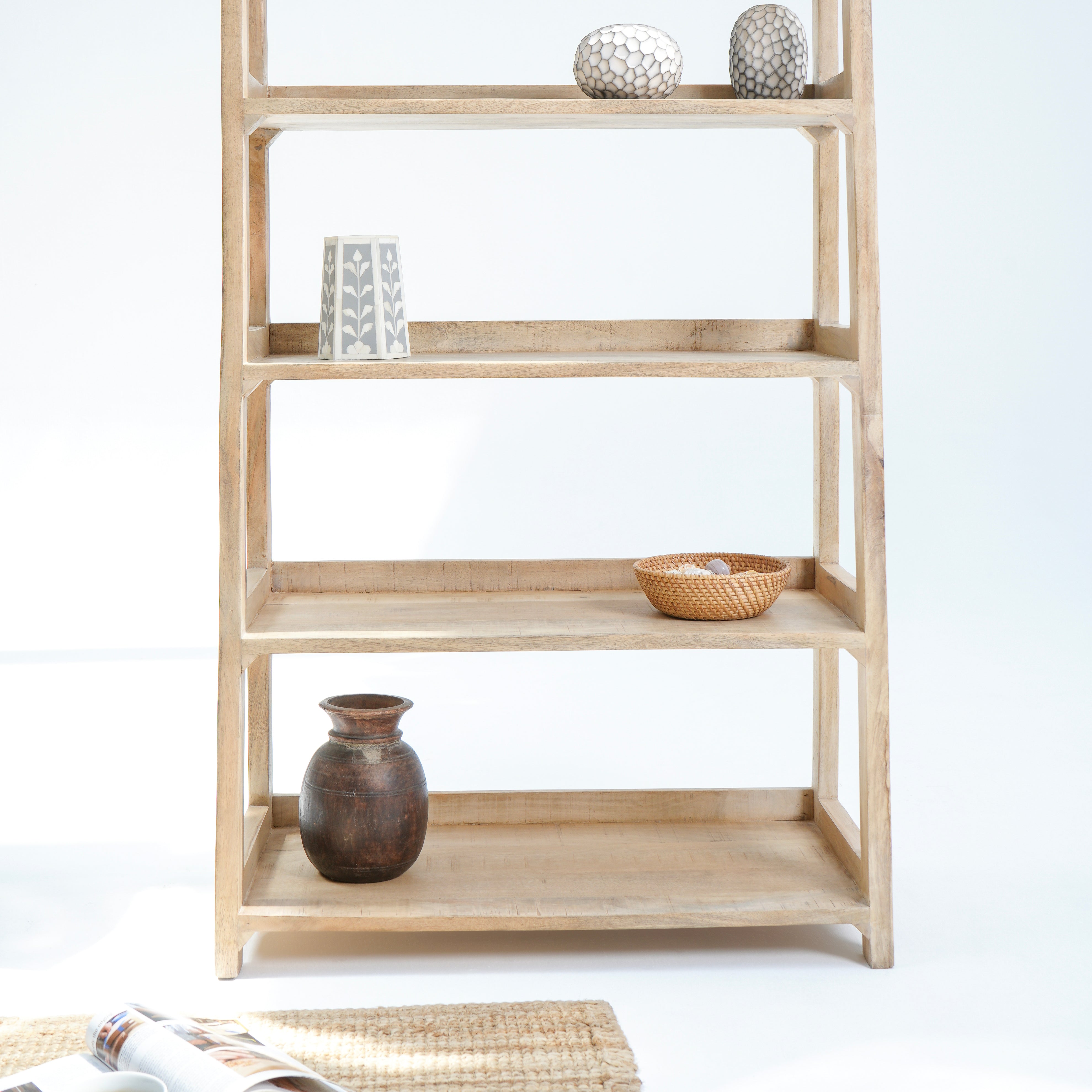 Madrid Mango Six-Step Open Bookshelf