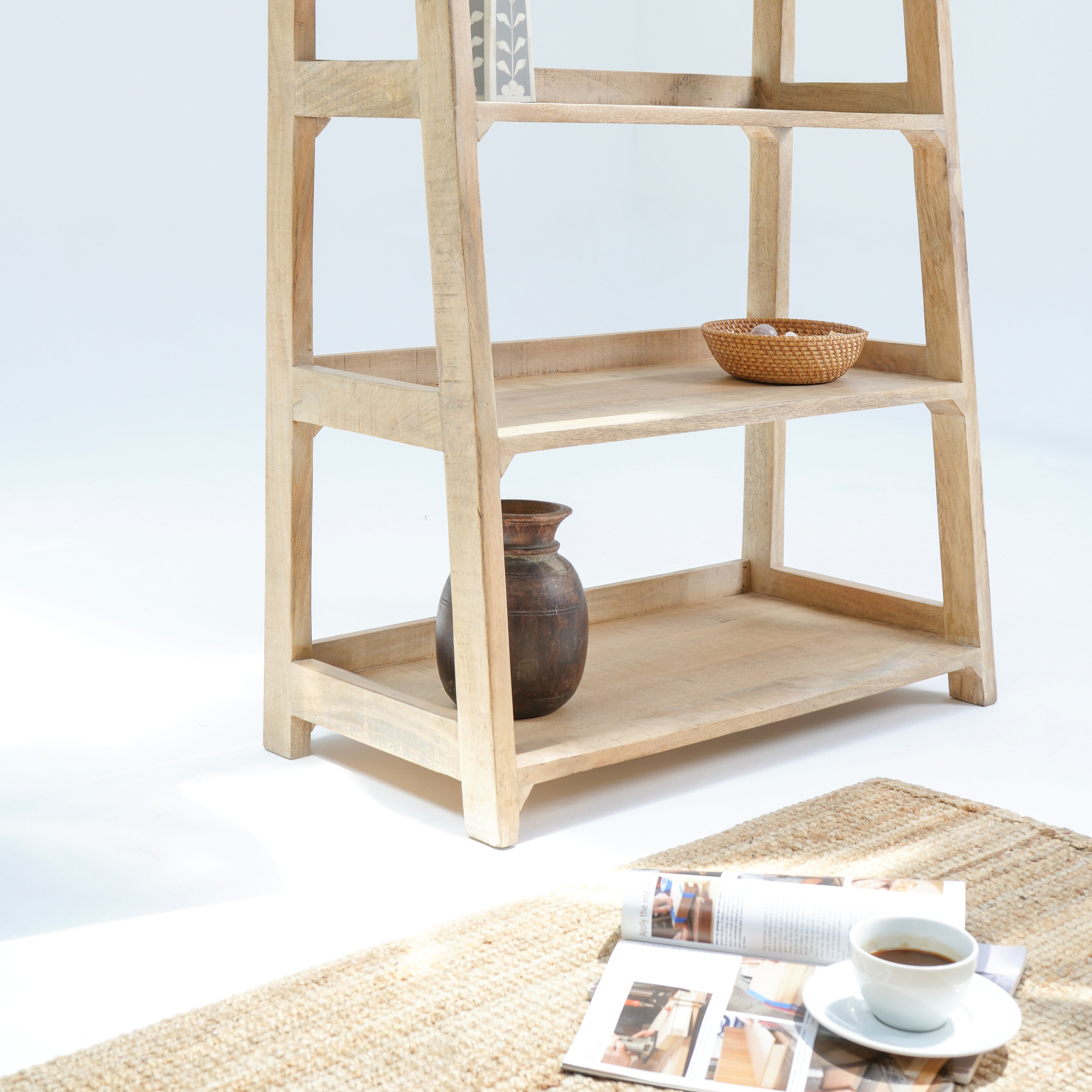 Madrid Mango Six-Step Open Bookshelf