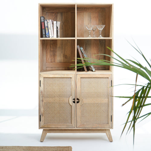 CANOVIA CANE TWO-DOOR BOOKSHELF