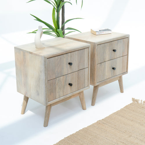LUWIN LINING TWO DRAWER NIGHTSTAND