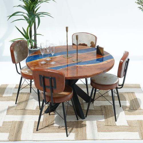 LISBON LUXE EPOXY ROUND DINING TABLE