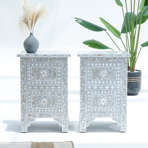 Mop Grey Bedside Table