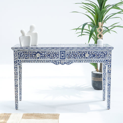 MOP TWO DRAWER NAVY BLUE CONSOLE