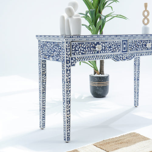 MOP TWO DRAWER NAVY BLUE CONSOLE