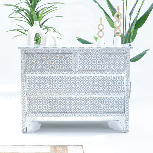 FOUR DRAWER GREY MOP DRAW CHEST