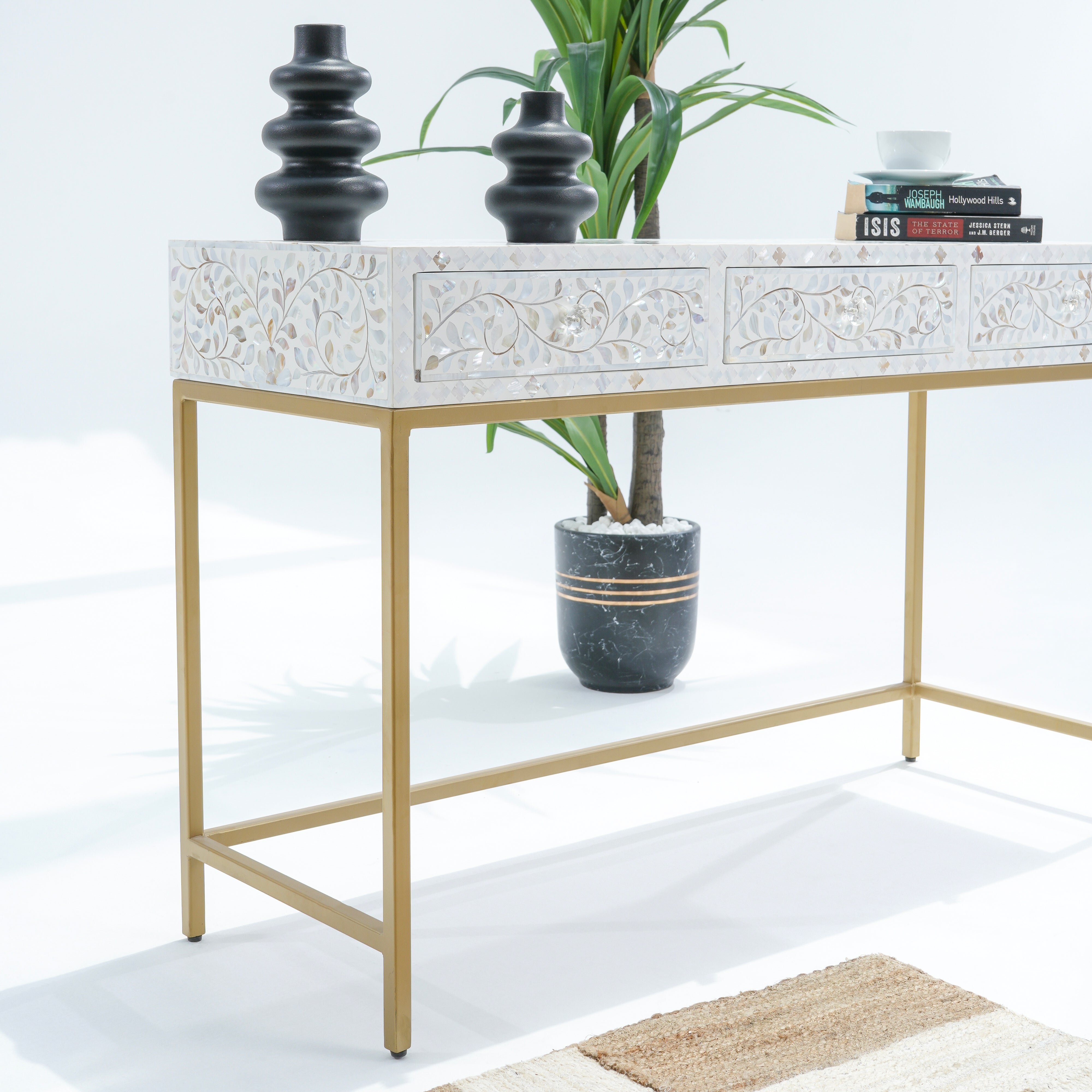 MOP THREE DRAWER WHITE CONSOLE