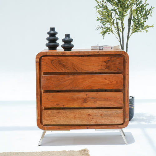 Vintage Acacia Wood dresser cabinet