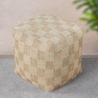 NUBAI HAND WOVEN JUTE & COTTAN POUF - Art and craft furniture 