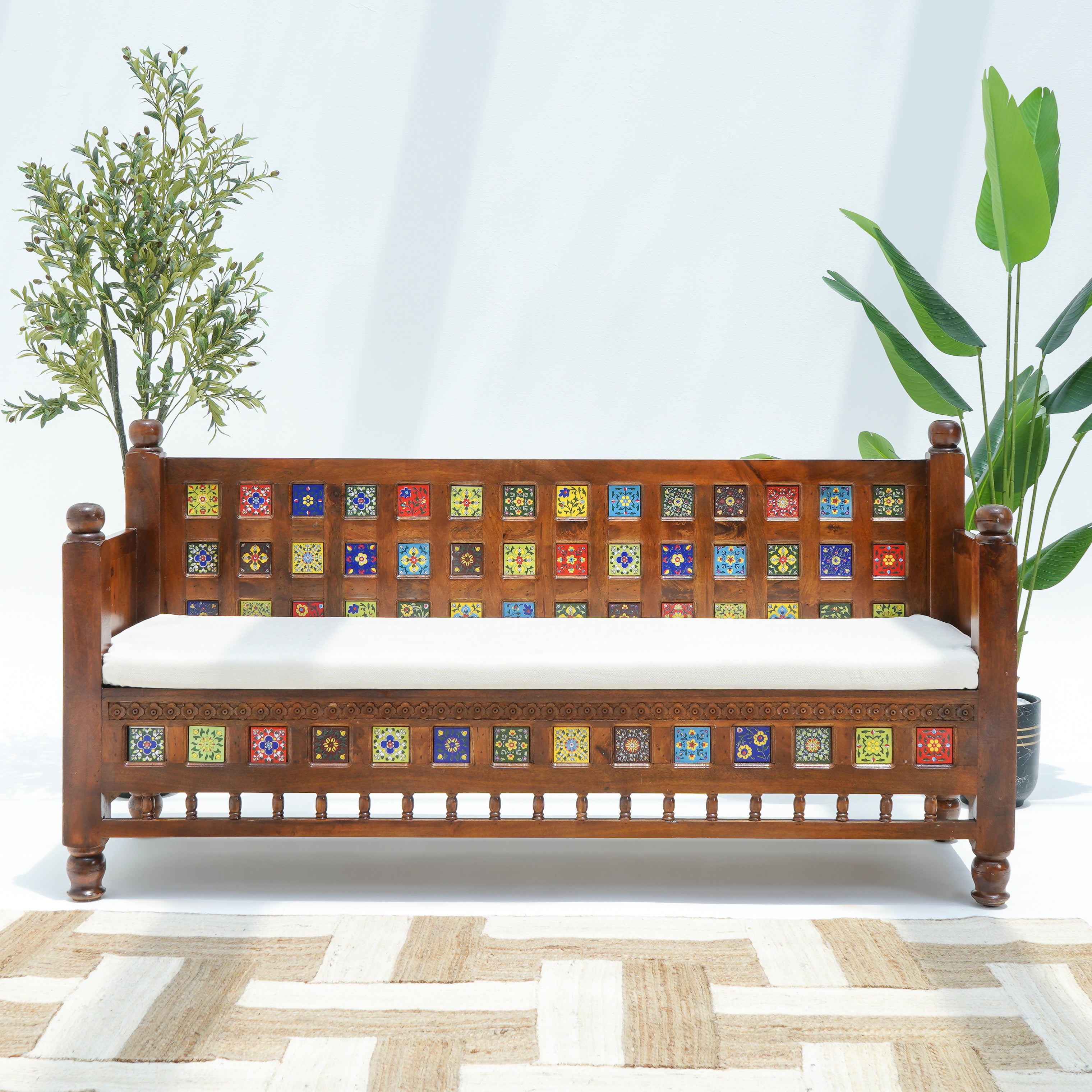 Wooden Tile FTD Long  Sofa