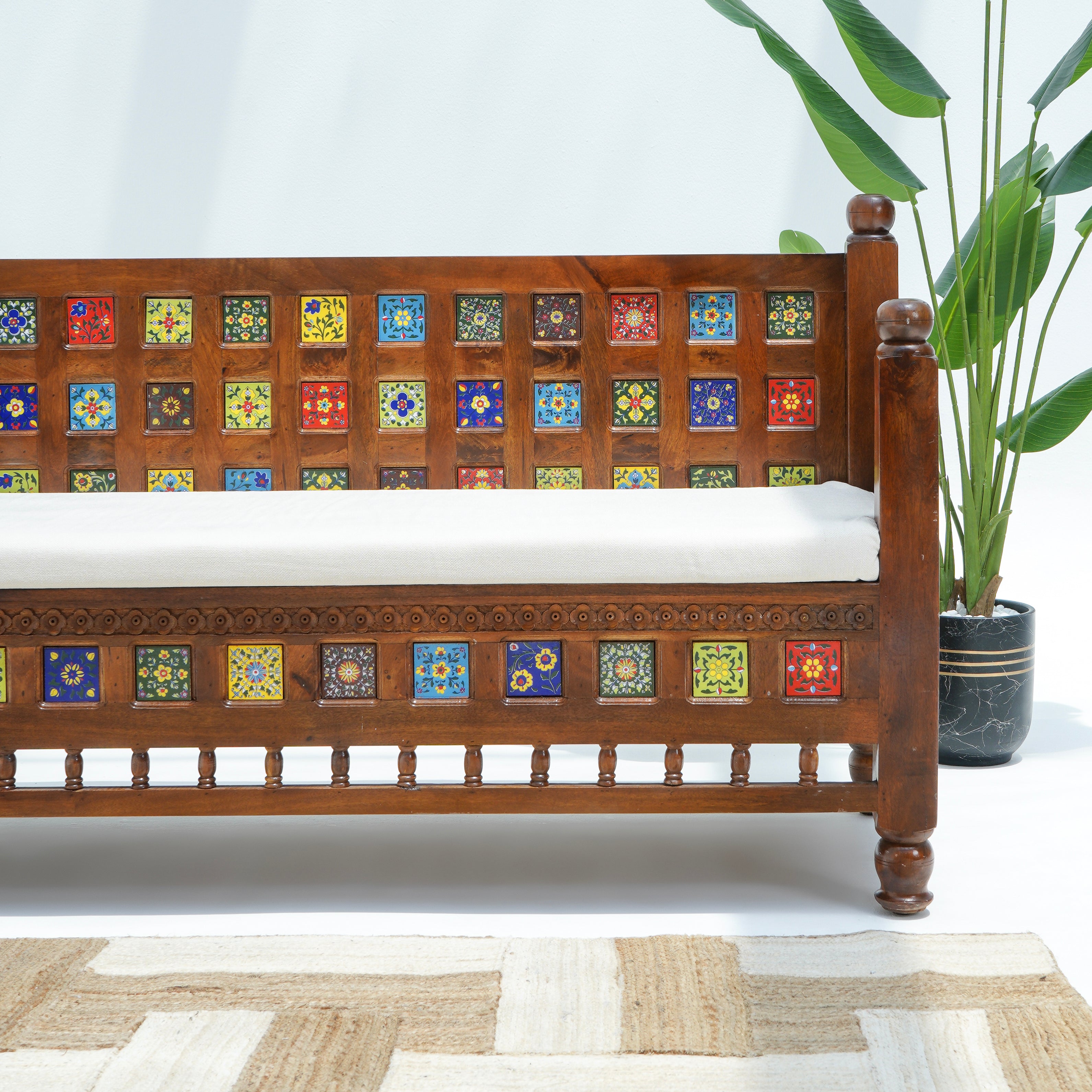 Wooden Tile FTD Long  Sofa