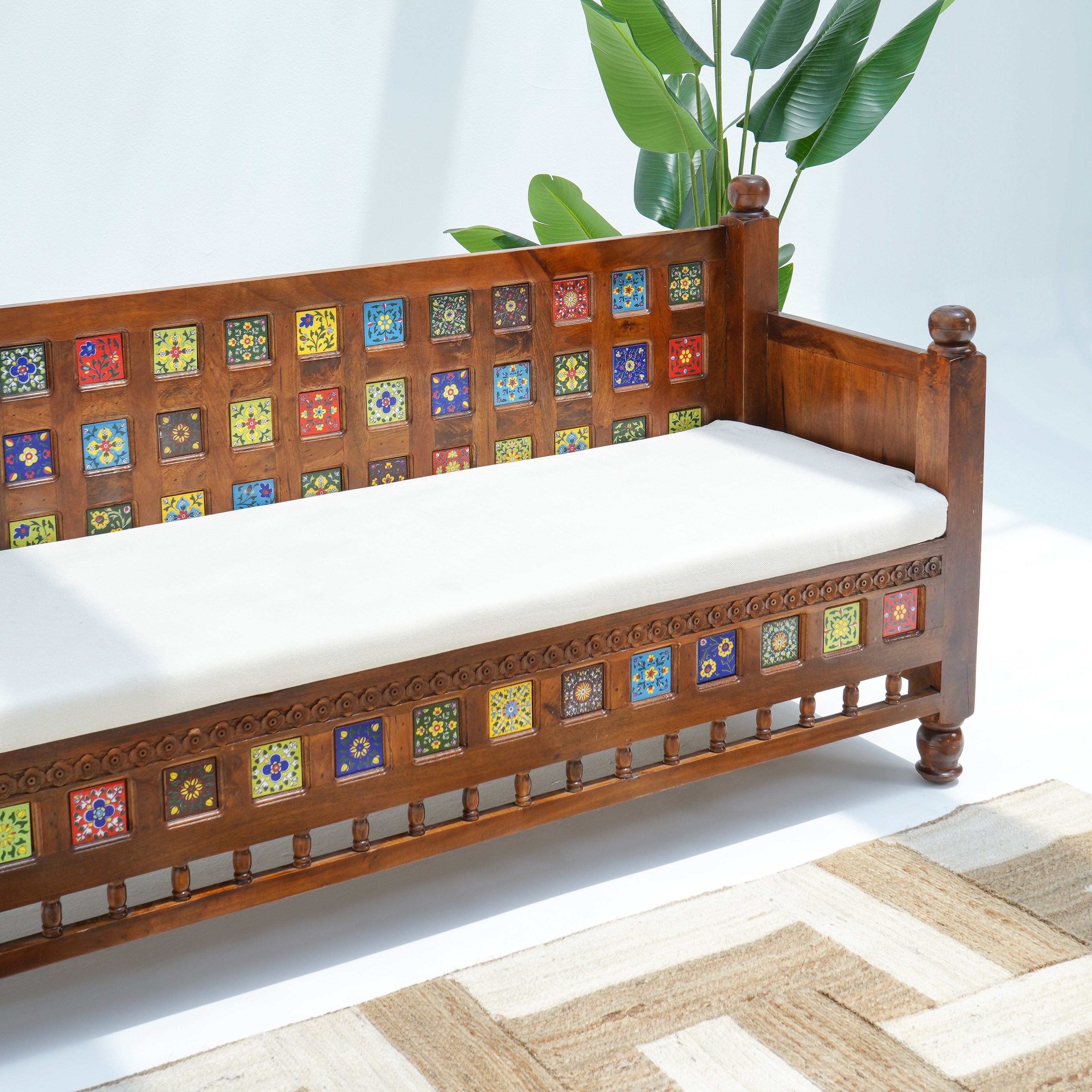 Wooden Tile FTD Long  Sofa