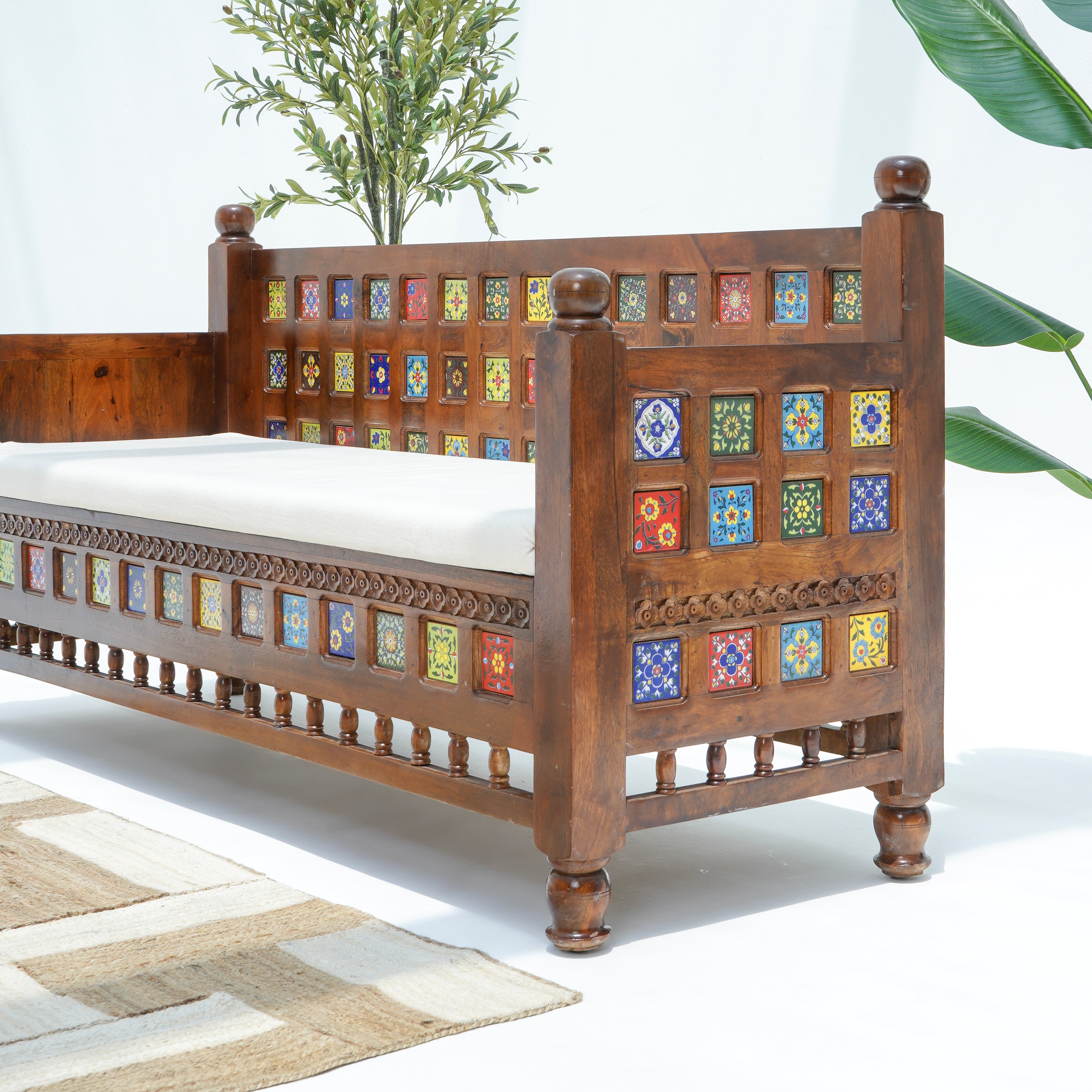 Wooden Tile FTD Long  Sofa
